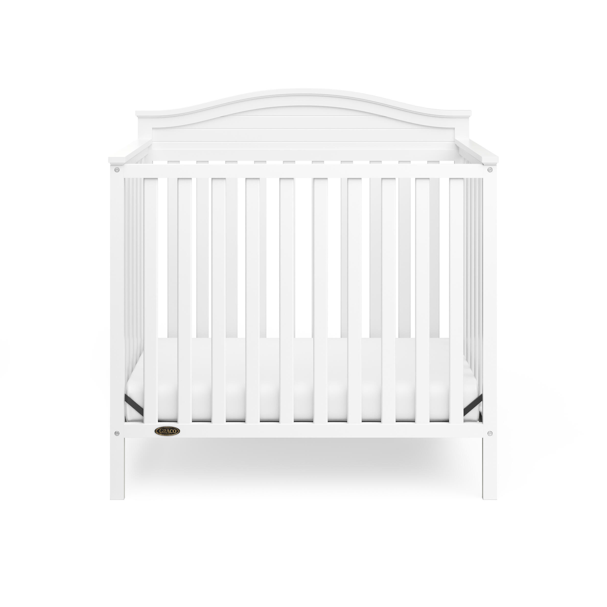 Graco Stella 4-in-1 Convertible Mini Crib, White, large