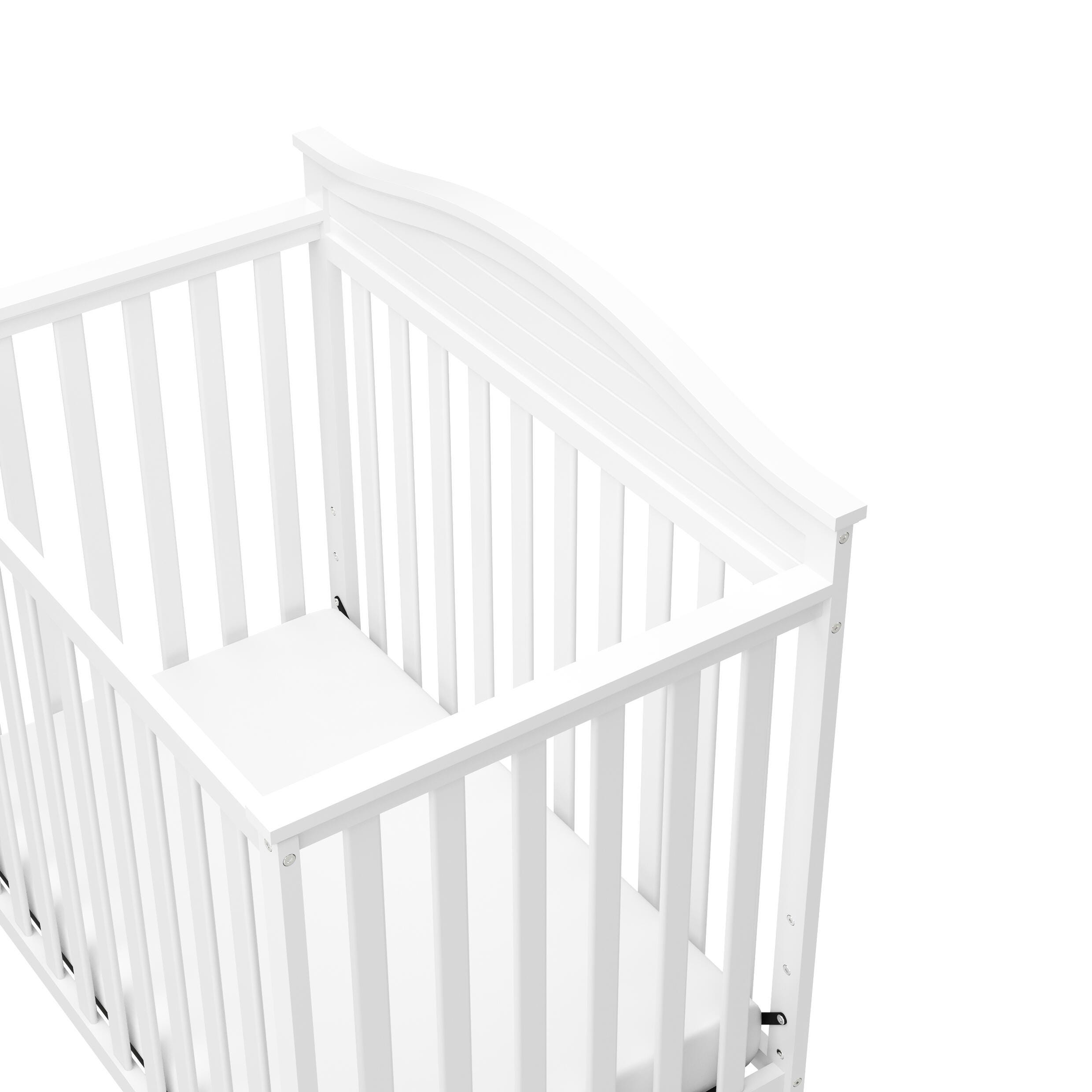 Graco Stella 4-in-1 Convertible Mini Crib, White, large
