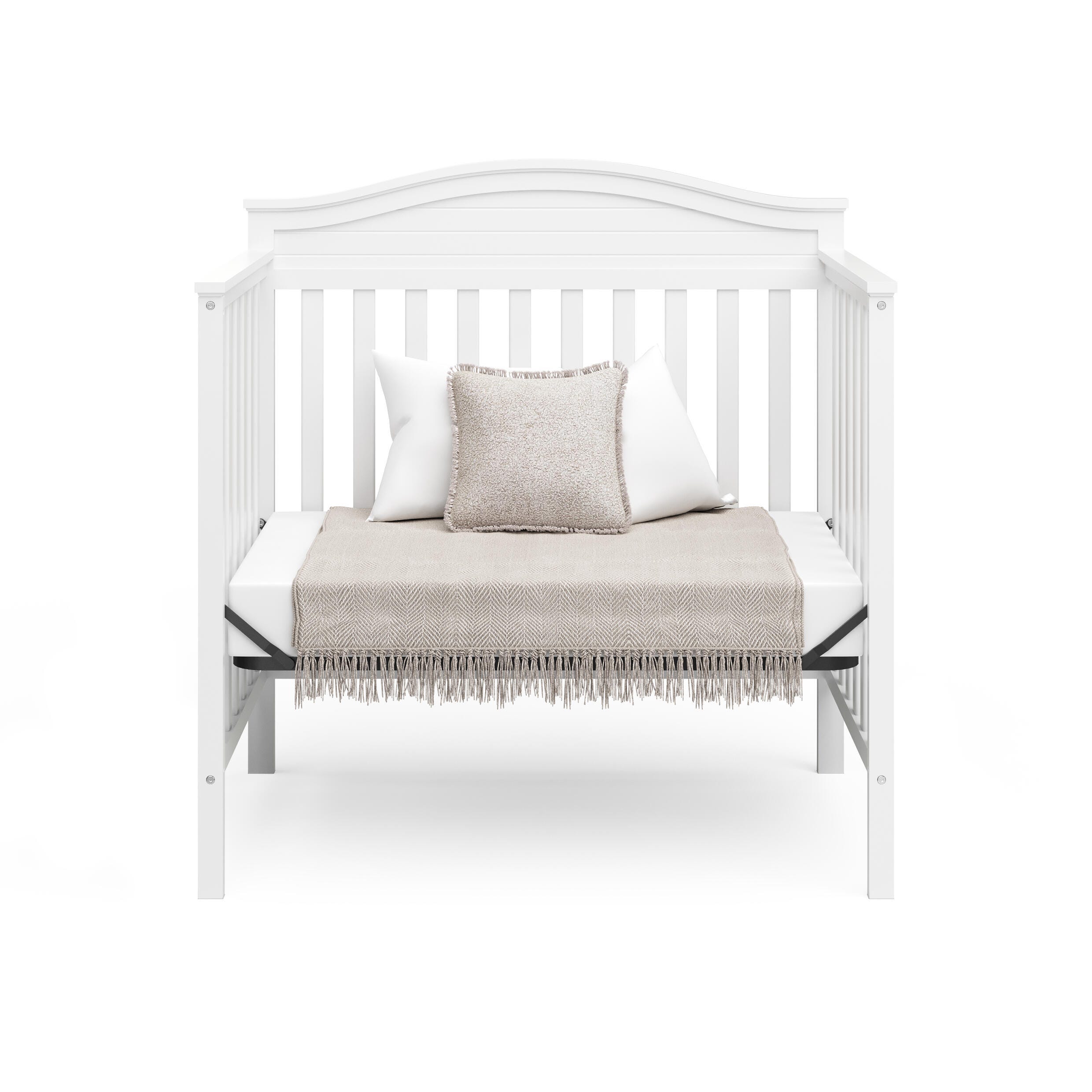 Graco Stella 4-in-1 Convertible Mini Crib, White, large