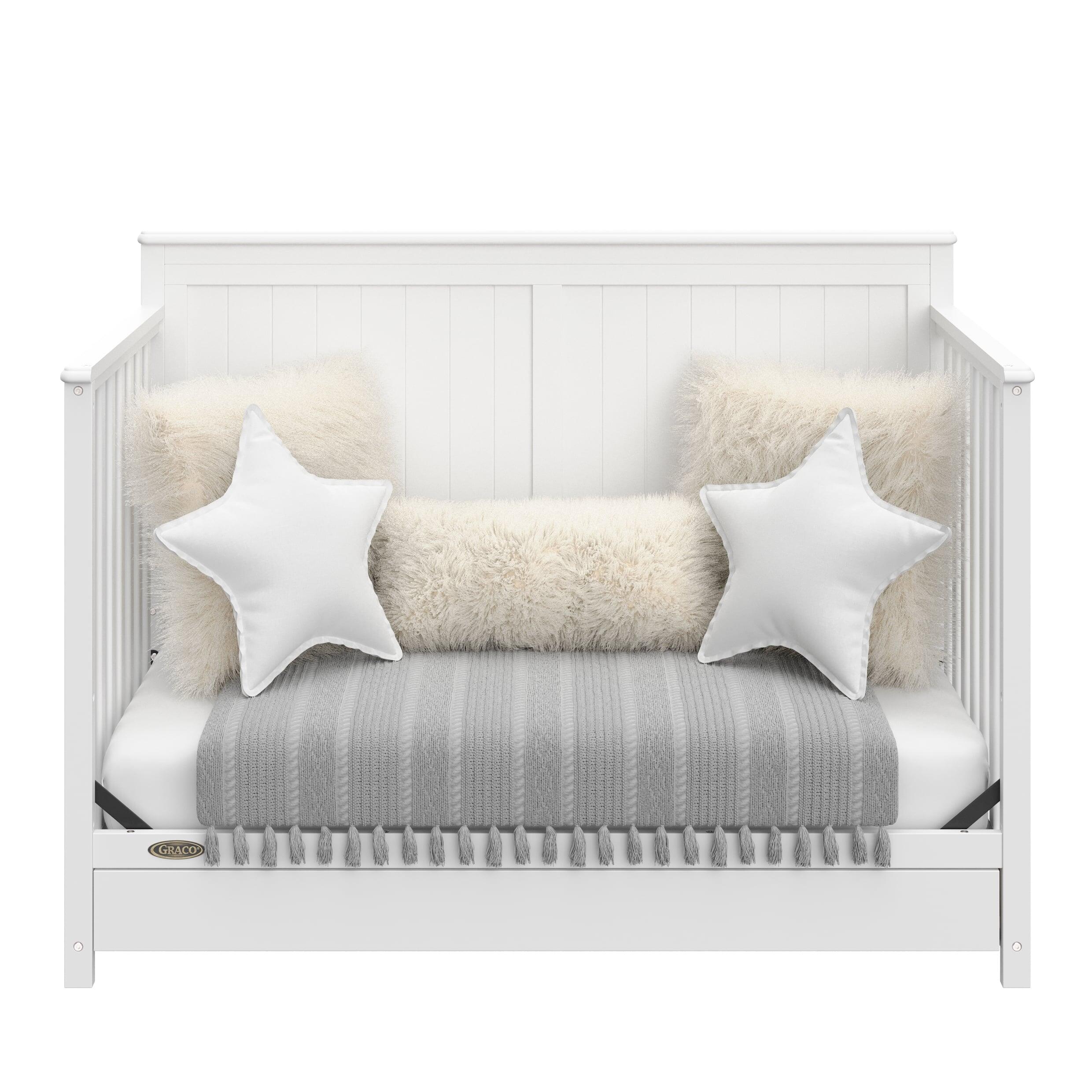 Graco Hadley 5-in-1 Convertible Crib with Drawer, White, large