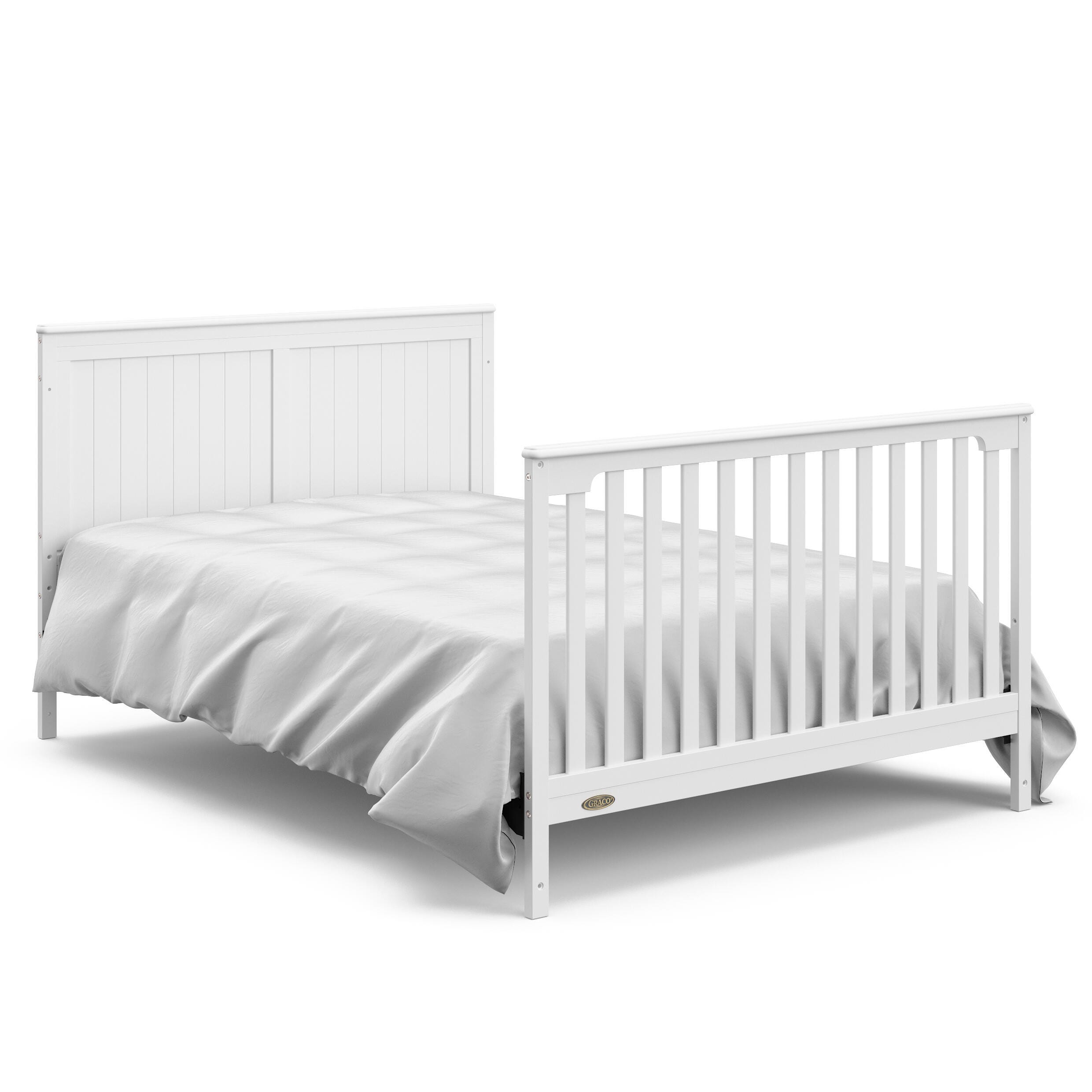 Graco Hadley 5-in-1 Convertible Crib with Drawer, White, large