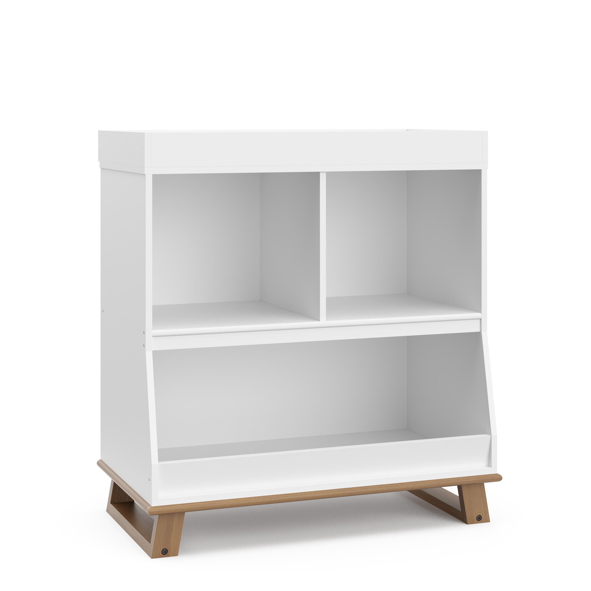 Storkcraft Modern Convertible Changing Table, White/Vintage Driftwood, large