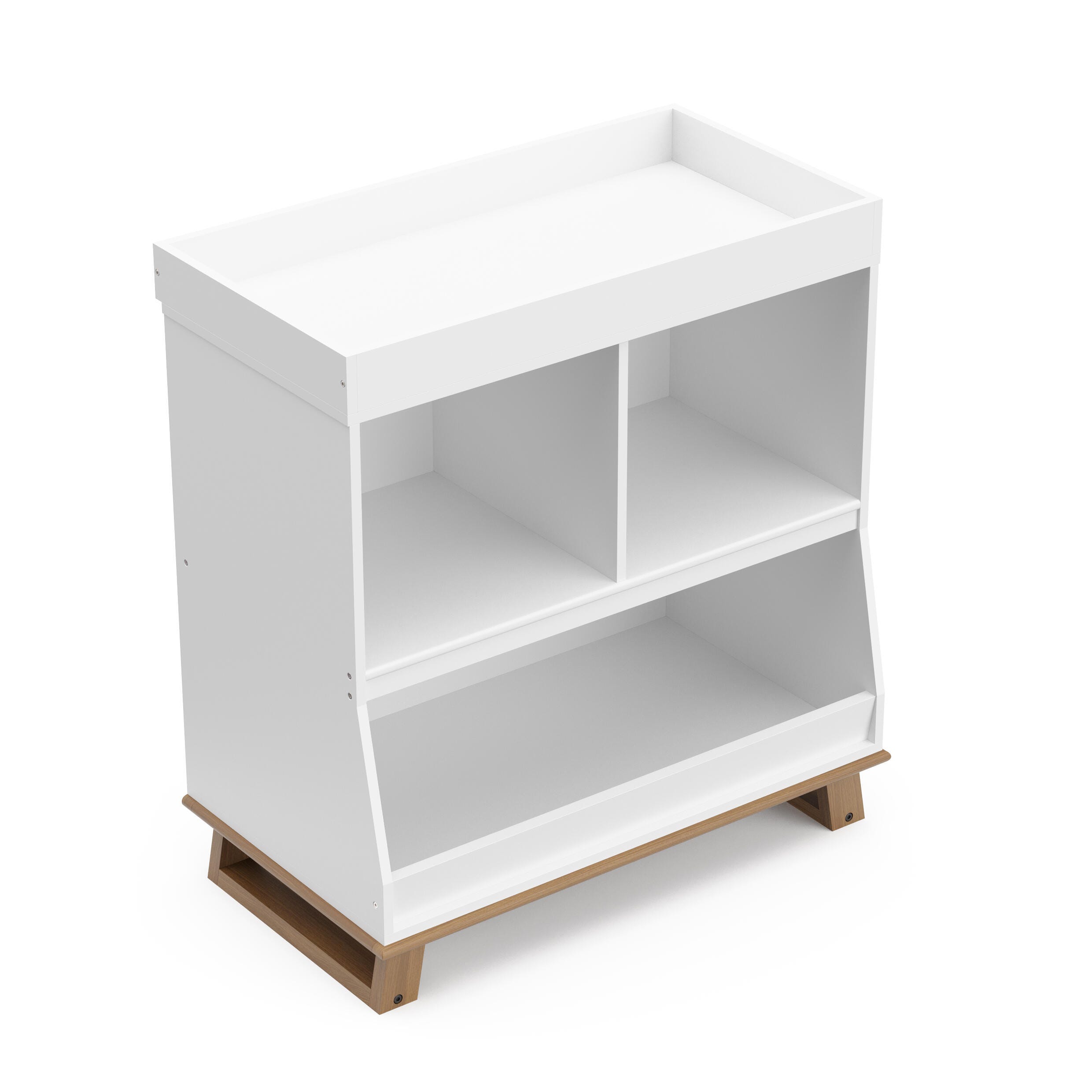 Storkcraft Modern Convertible Changing Table, White/Vintage Driftwood, large