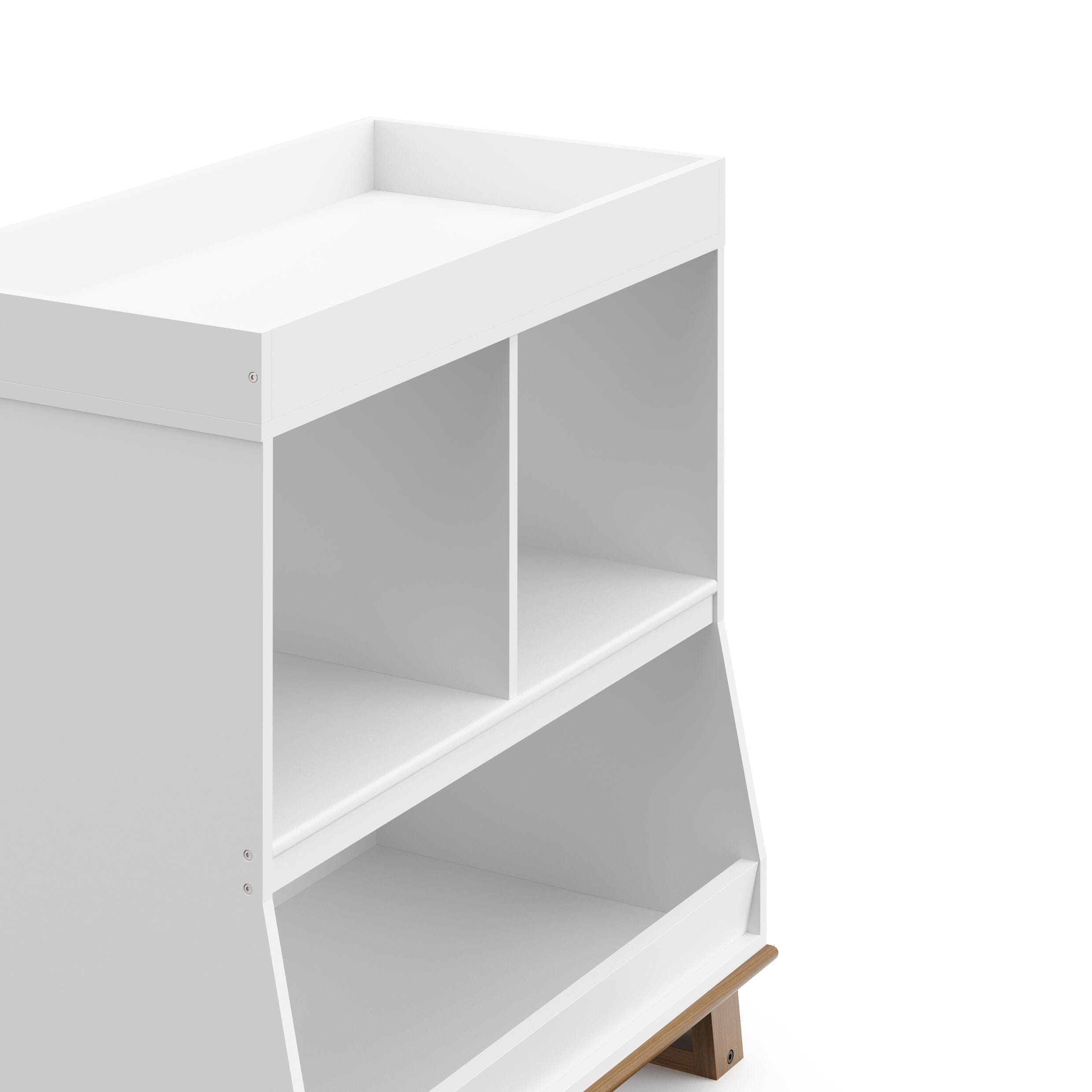 Storkcraft Modern Convertible Changing Table, White/Vintage Driftwood, large