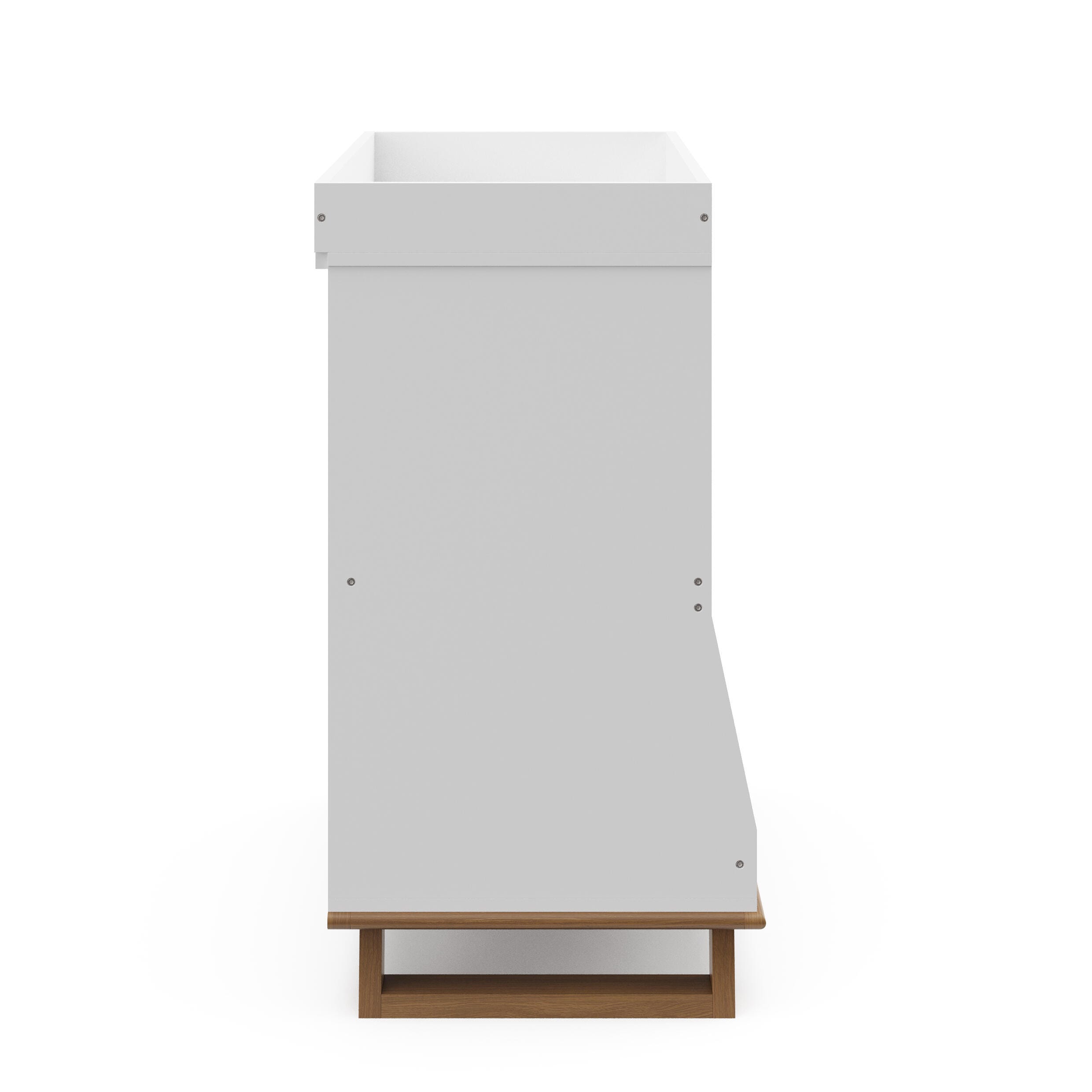 Storkcraft Modern Convertible Changing Table, White/Vintage Driftwood, large