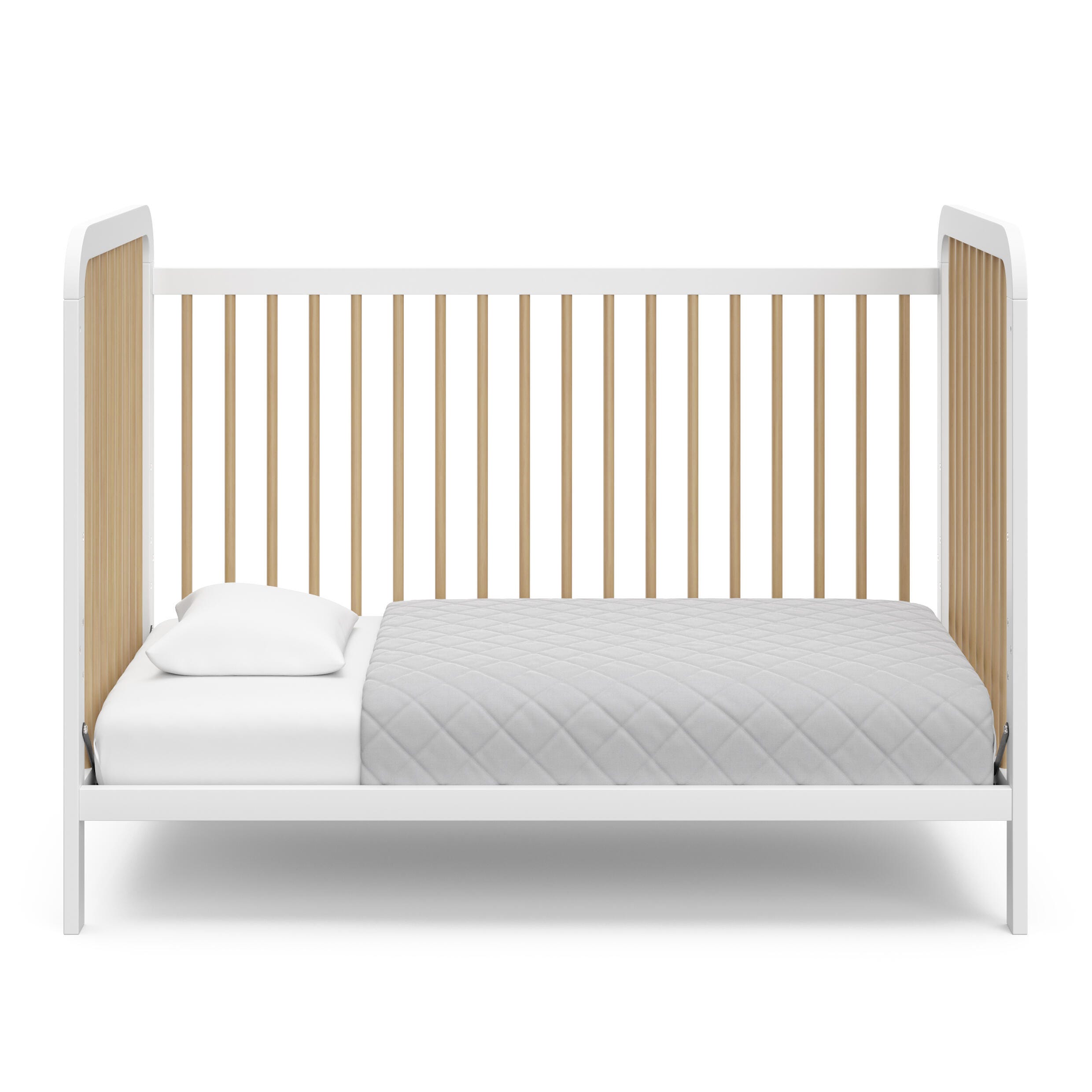 Storkcraft Pasadena 3-in-1 Convertible Crib, White/Driftwood, large