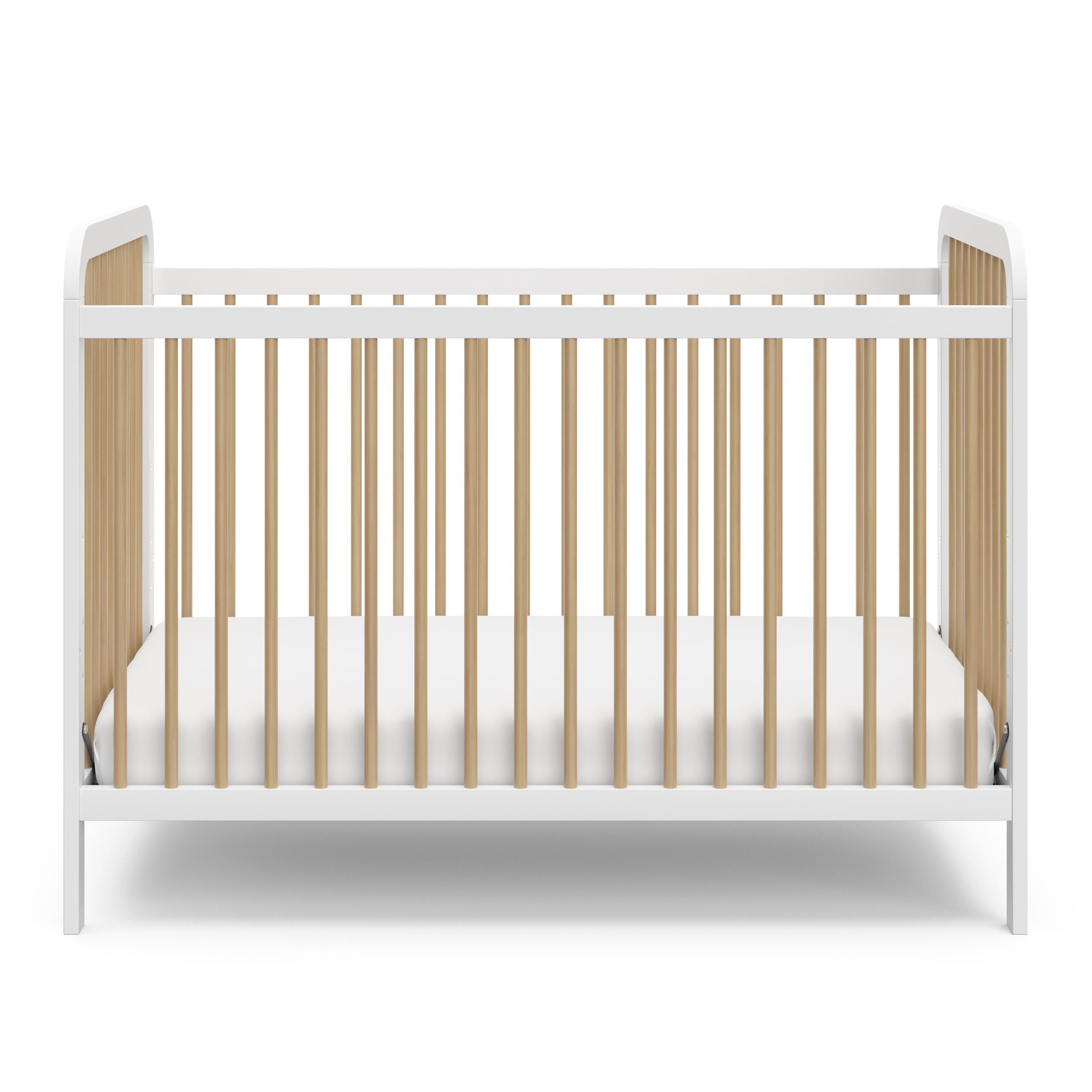 Storkcraft Pasadena 3-in-1 Convertible Crib, White/Driftwood, large