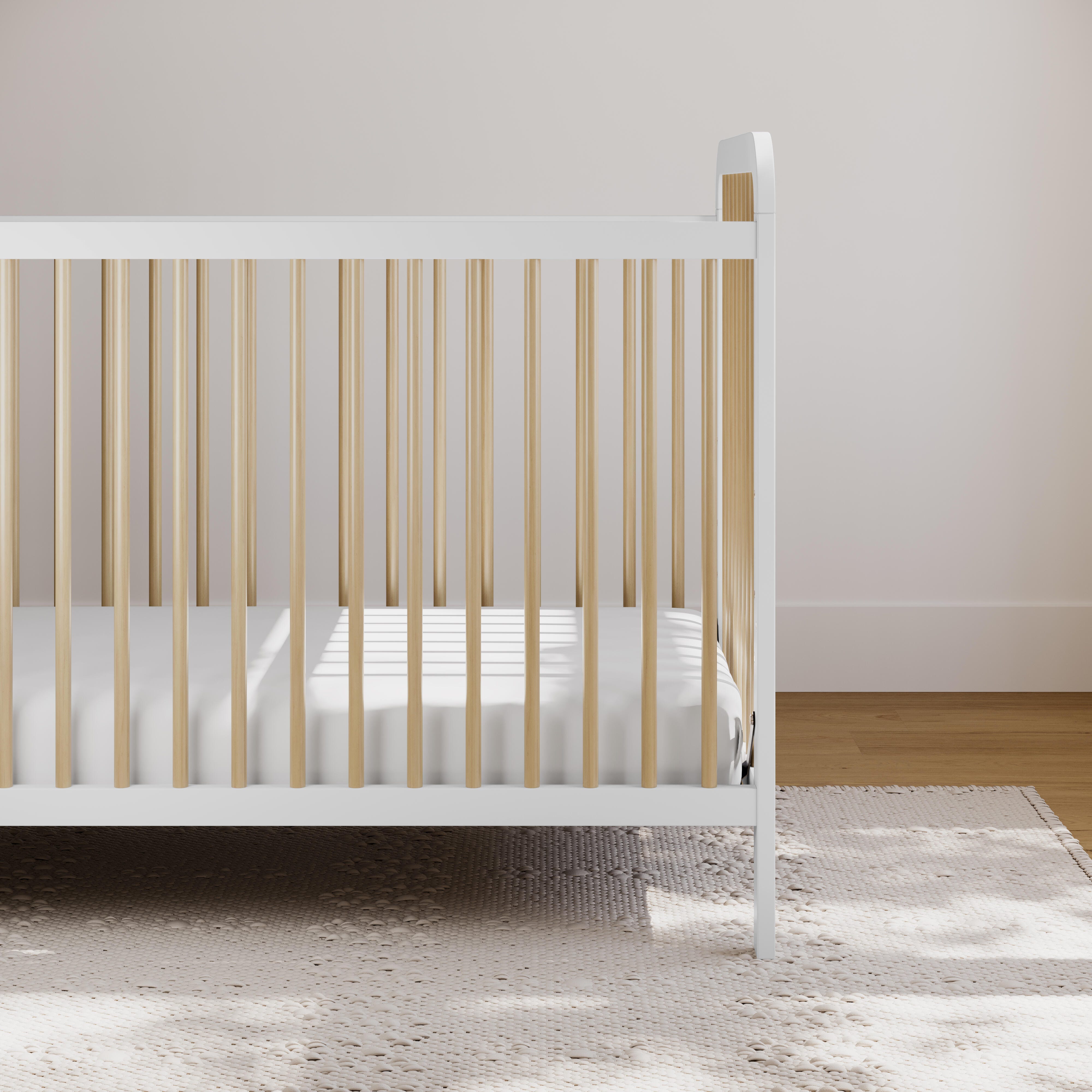Storkcraft Pasadena 3-in-1 Convertible Crib, White/Driftwood, large