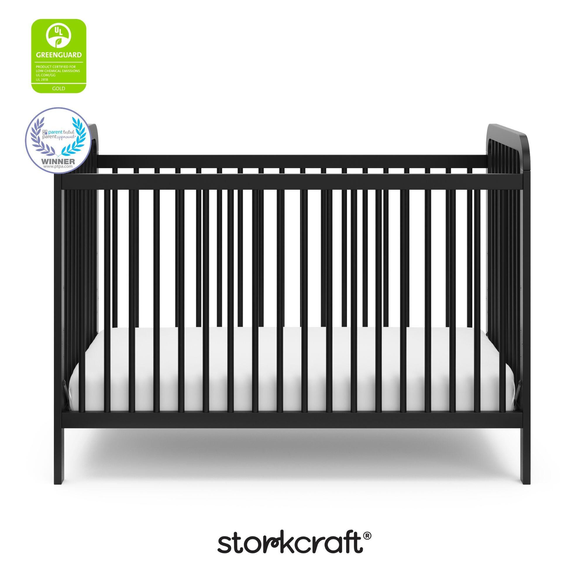 Storkcraft Pasadena 3-in-1 Convertible Crib, Black, large
