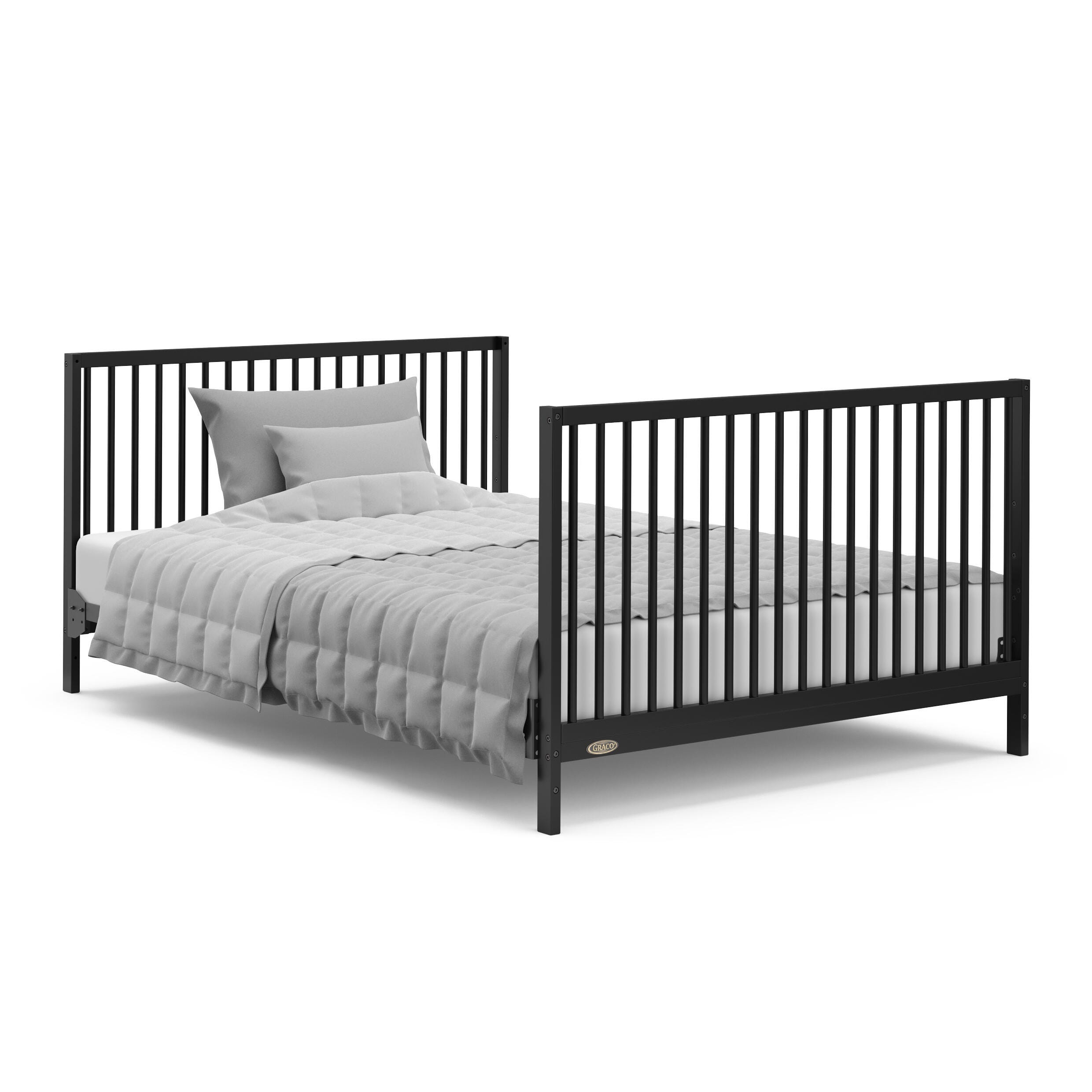 Graco Teddi 5-in-1 Convertible Crib with Drawer, Black, large