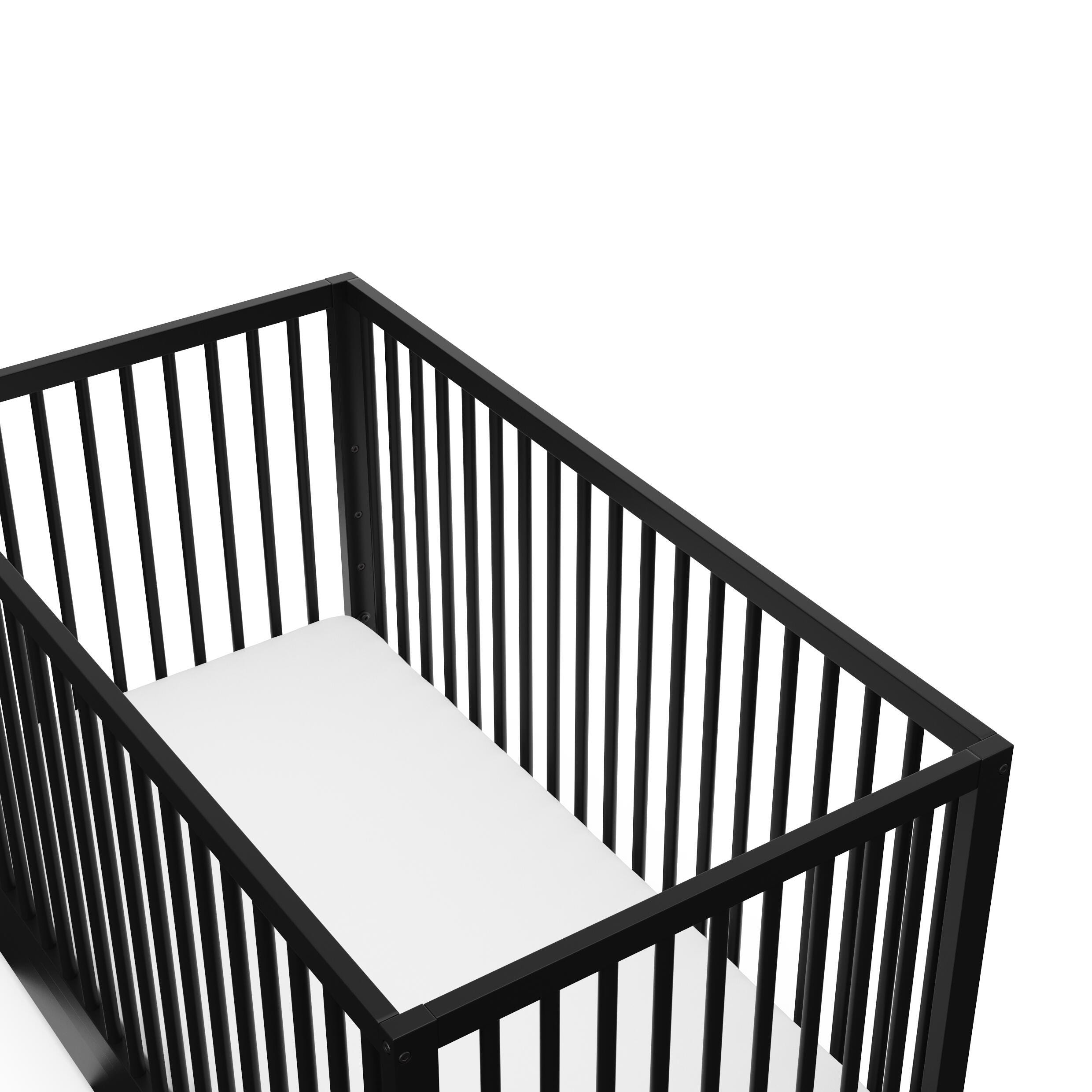 Graco Teddi 5-in-1 Convertible Crib with Drawer, Black, large