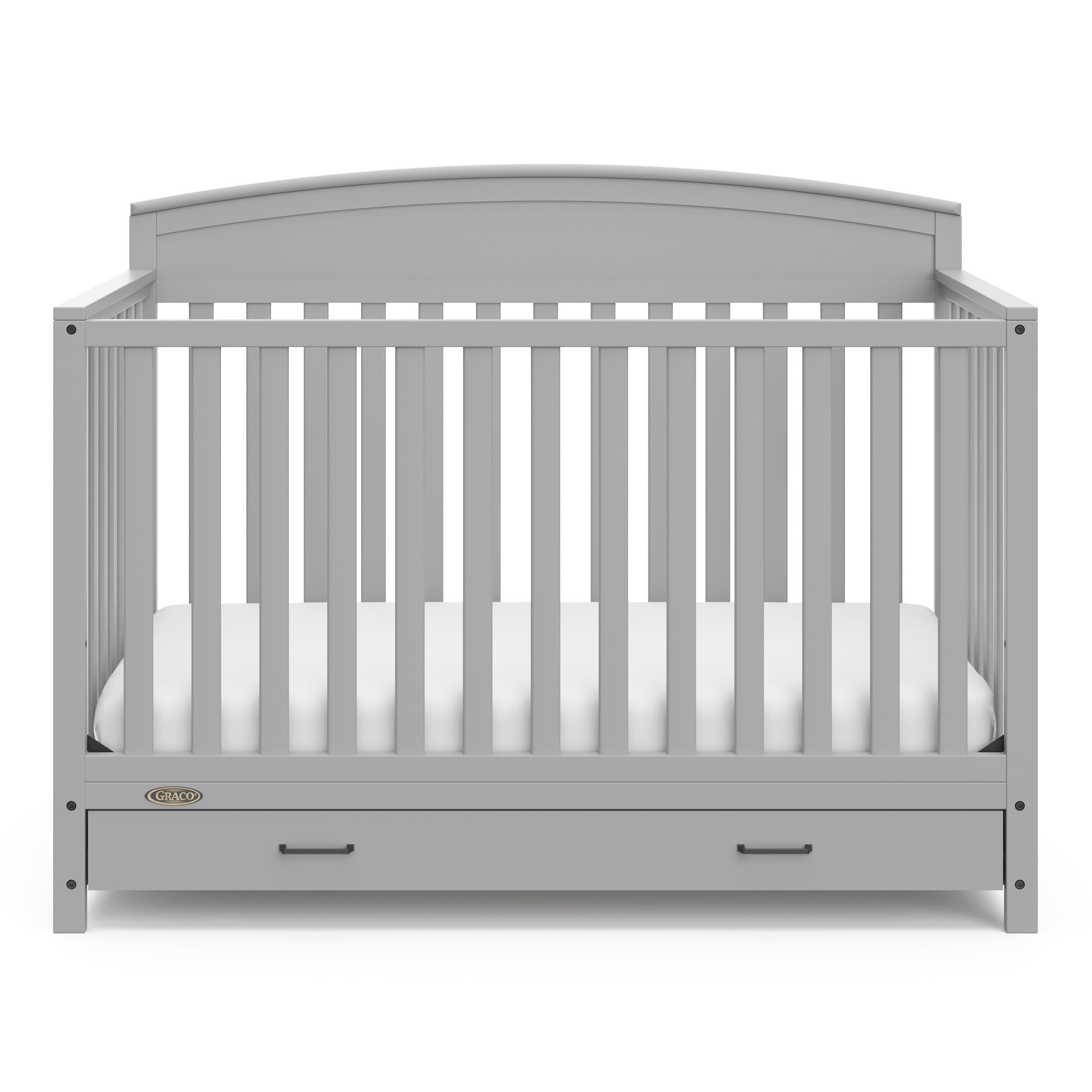 Graco Benton 5-in-1 Convertible Crib with Drawer, Pebble Gray, large
