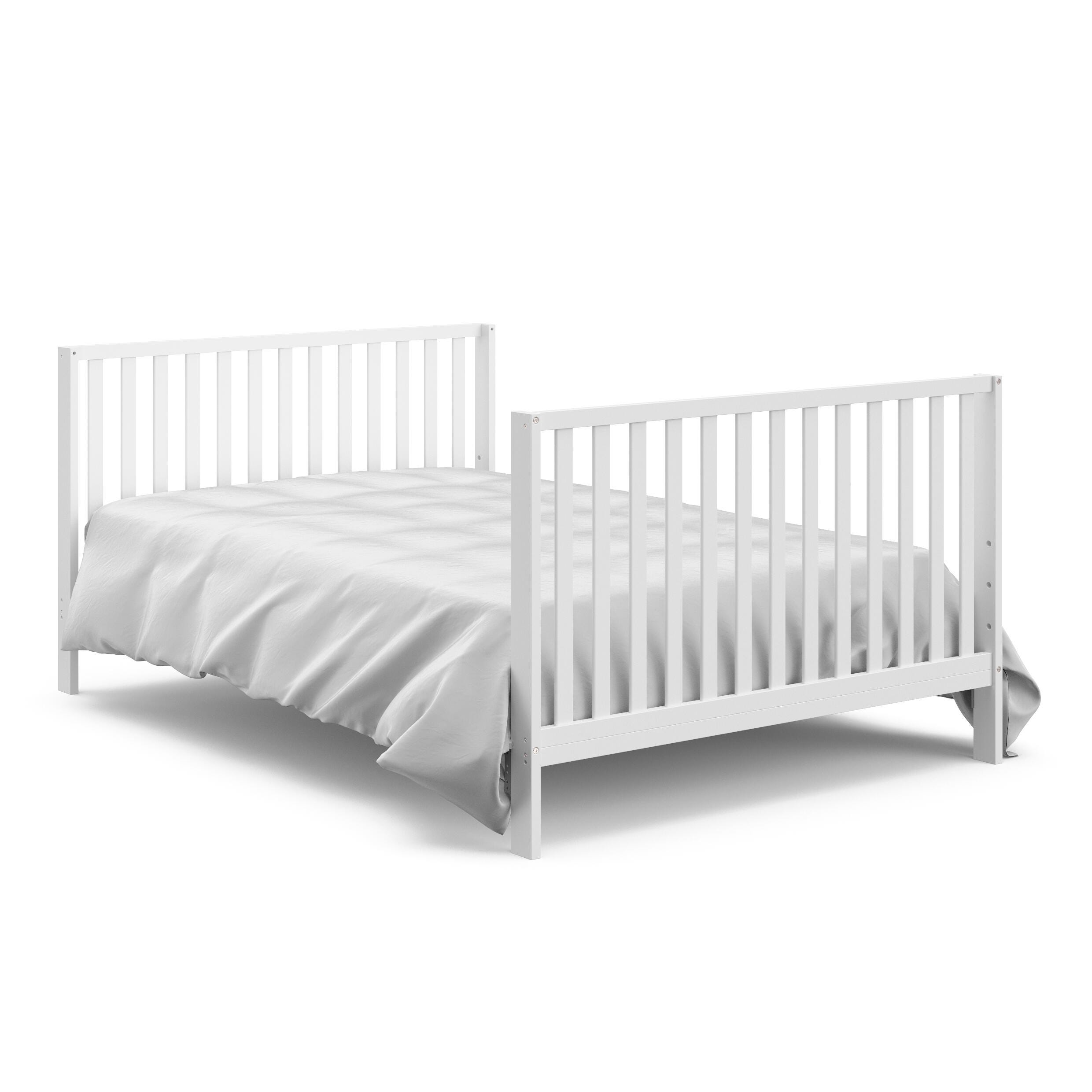 Storkcraft Orchard 5-in-1 Convertible Crib, White, large