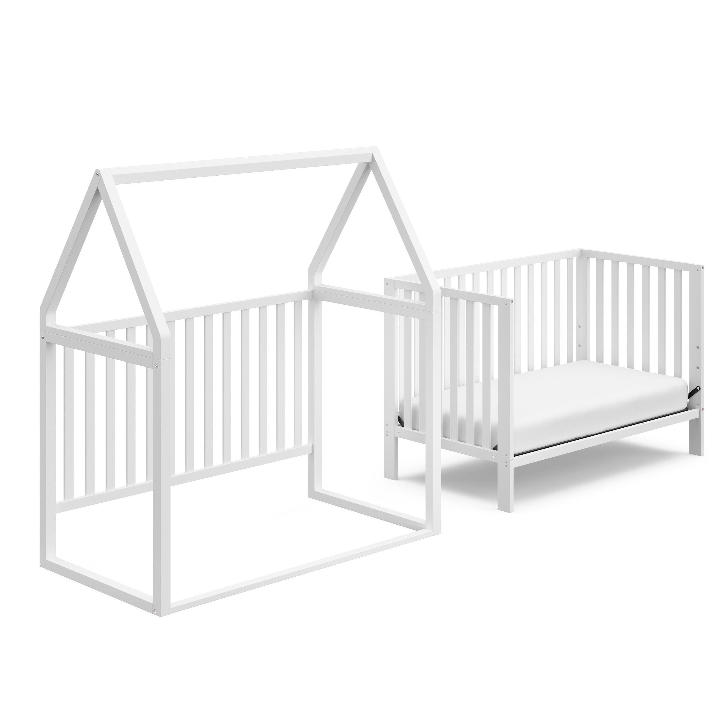 Storkcraft Orchard 5-in-1 Convertible Crib, White, large