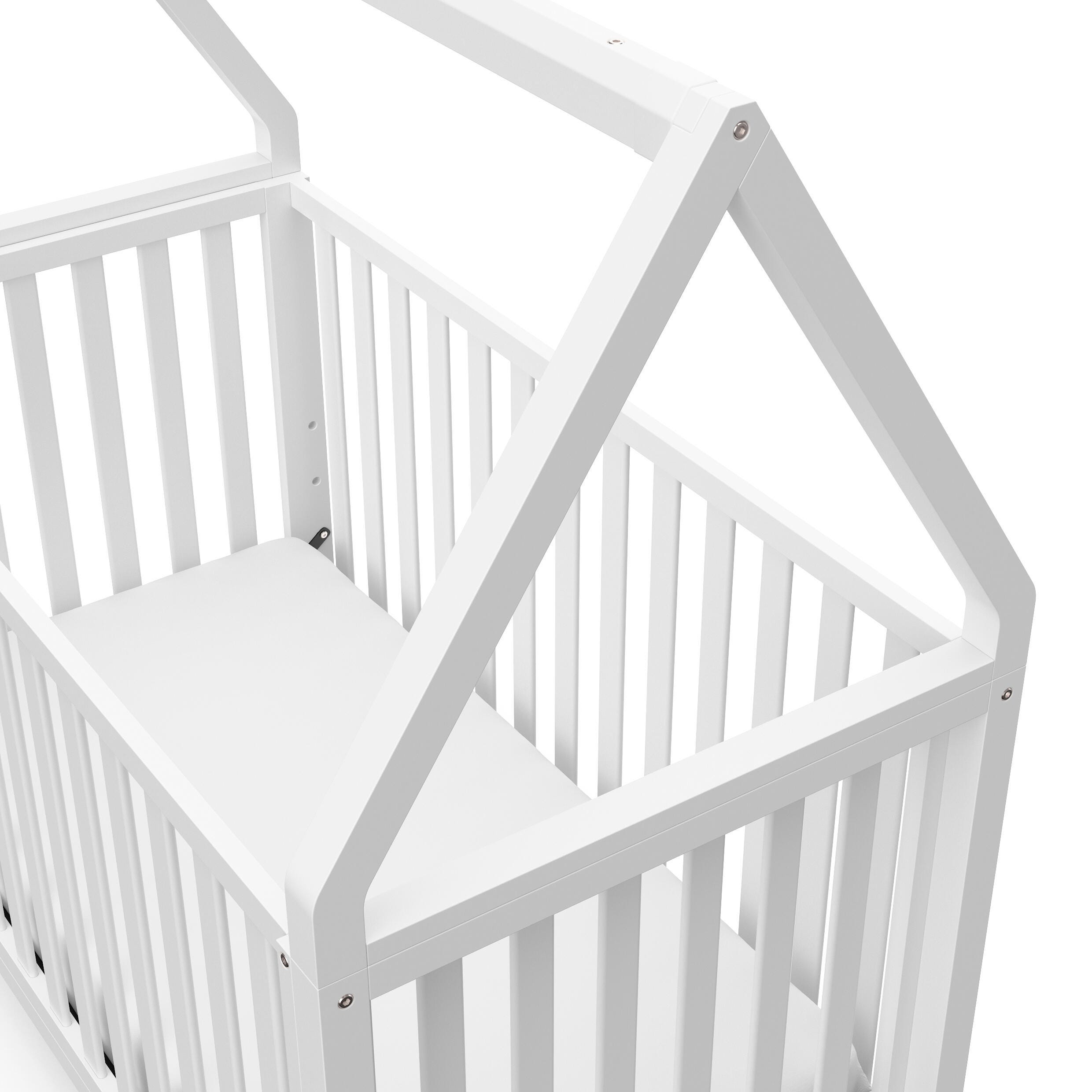 Storkcraft Orchard 5-in-1 Convertible Crib, White, large