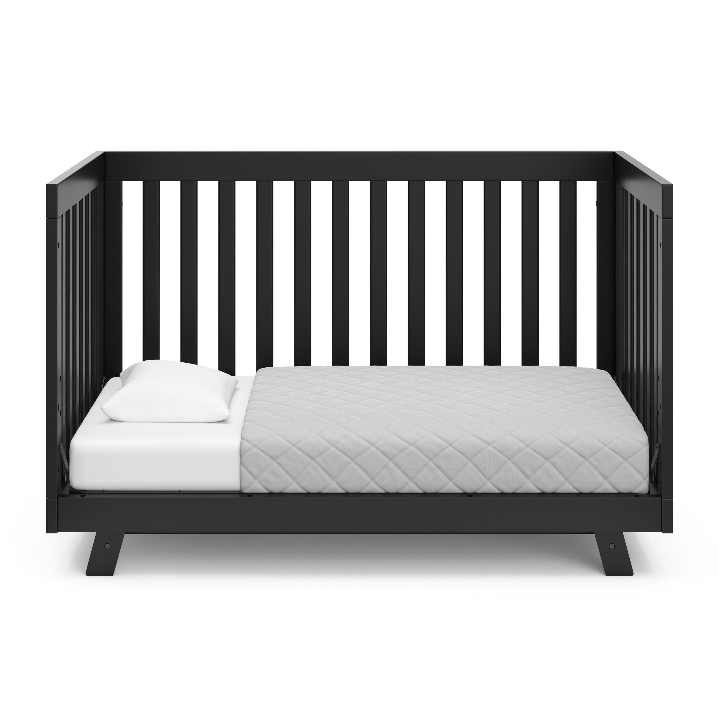 Storkcraft Beckett 3-in-1 Convertible Crib, Black, large