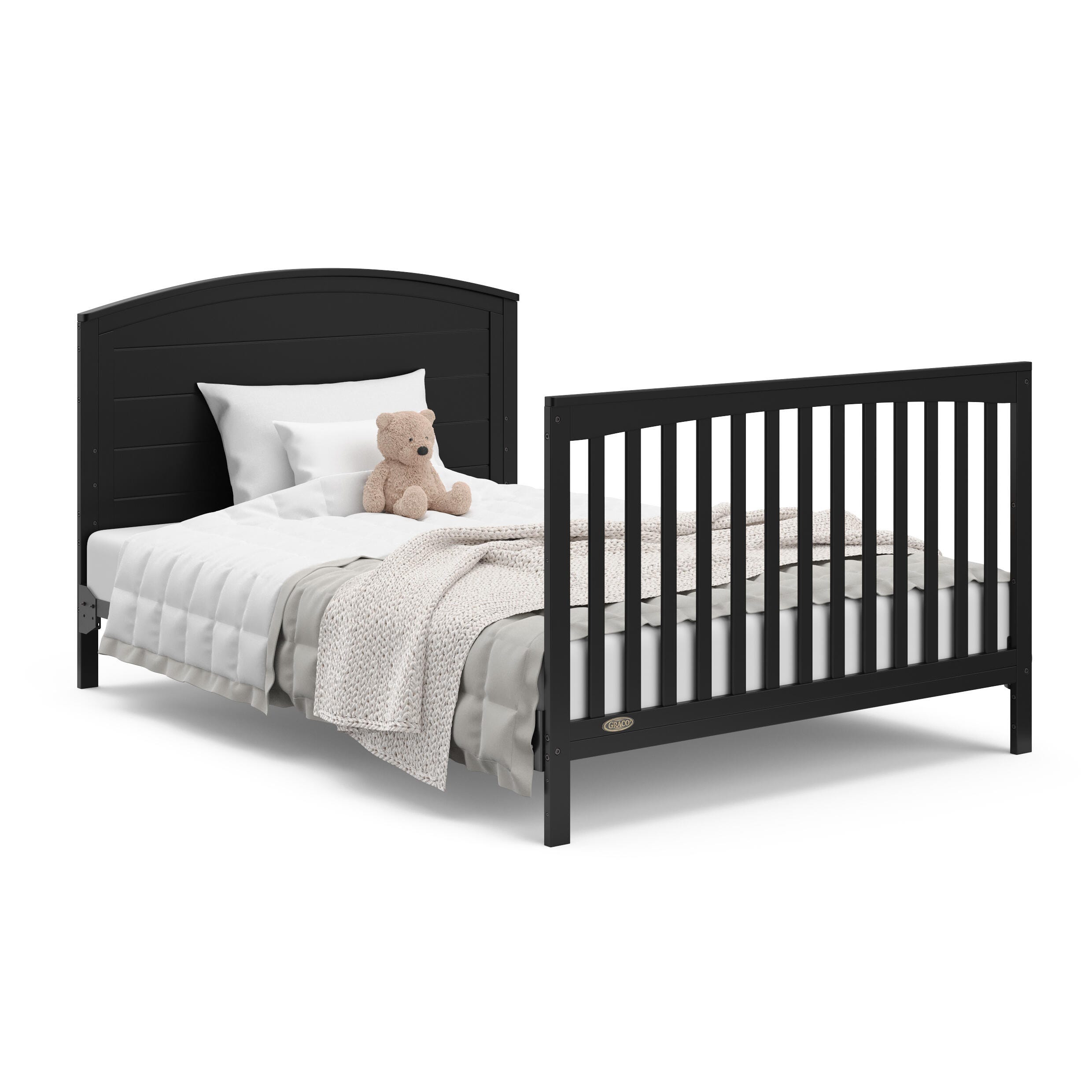 Graco Bellwood 5-in-1 Convertible Crib and Changer, Black, large
