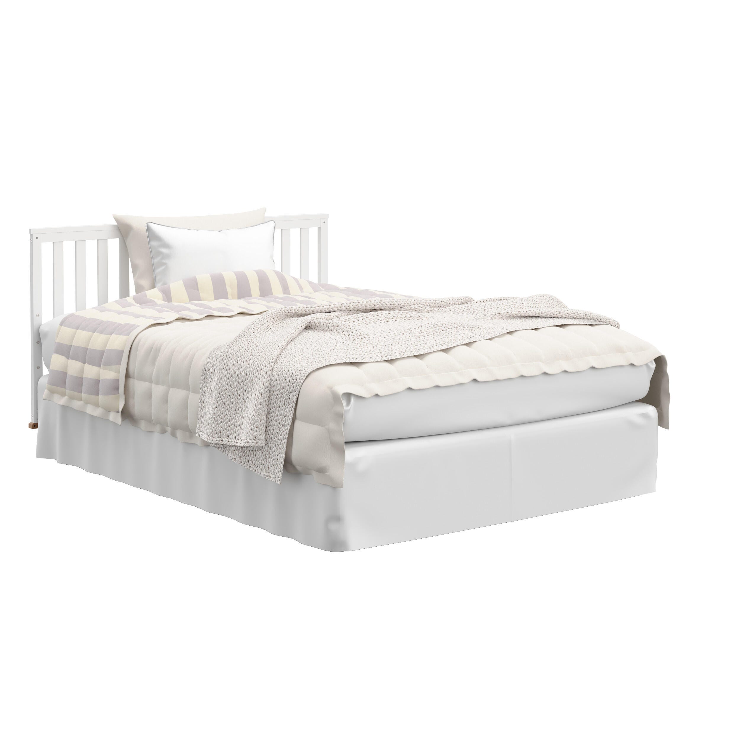 Storkcraft Santa Monica 5-in-1 Convertible Crib, White/Vintage Driftwood, large
