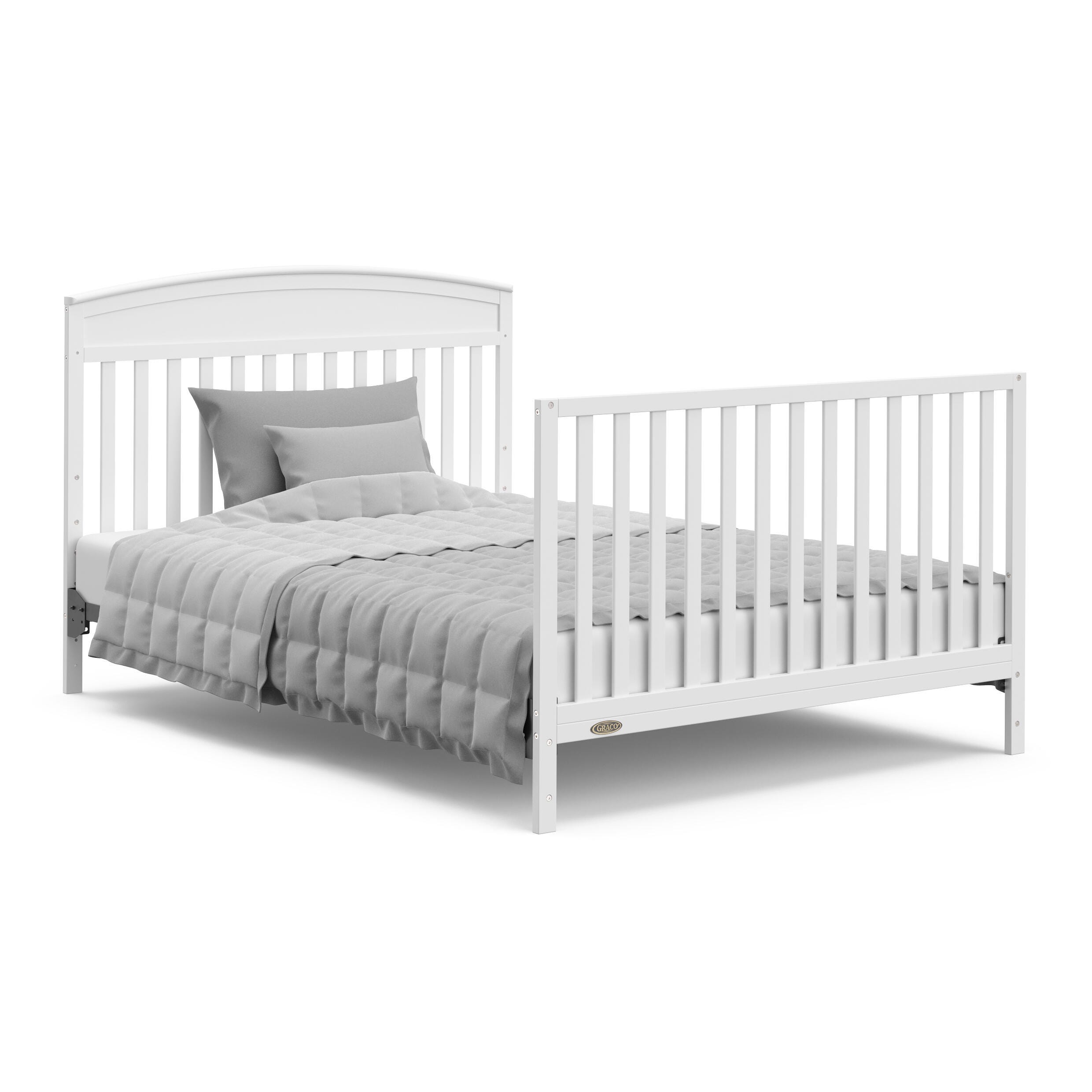 Graco Benton 5-in-1 Convertible Crib with Drawer, White, large