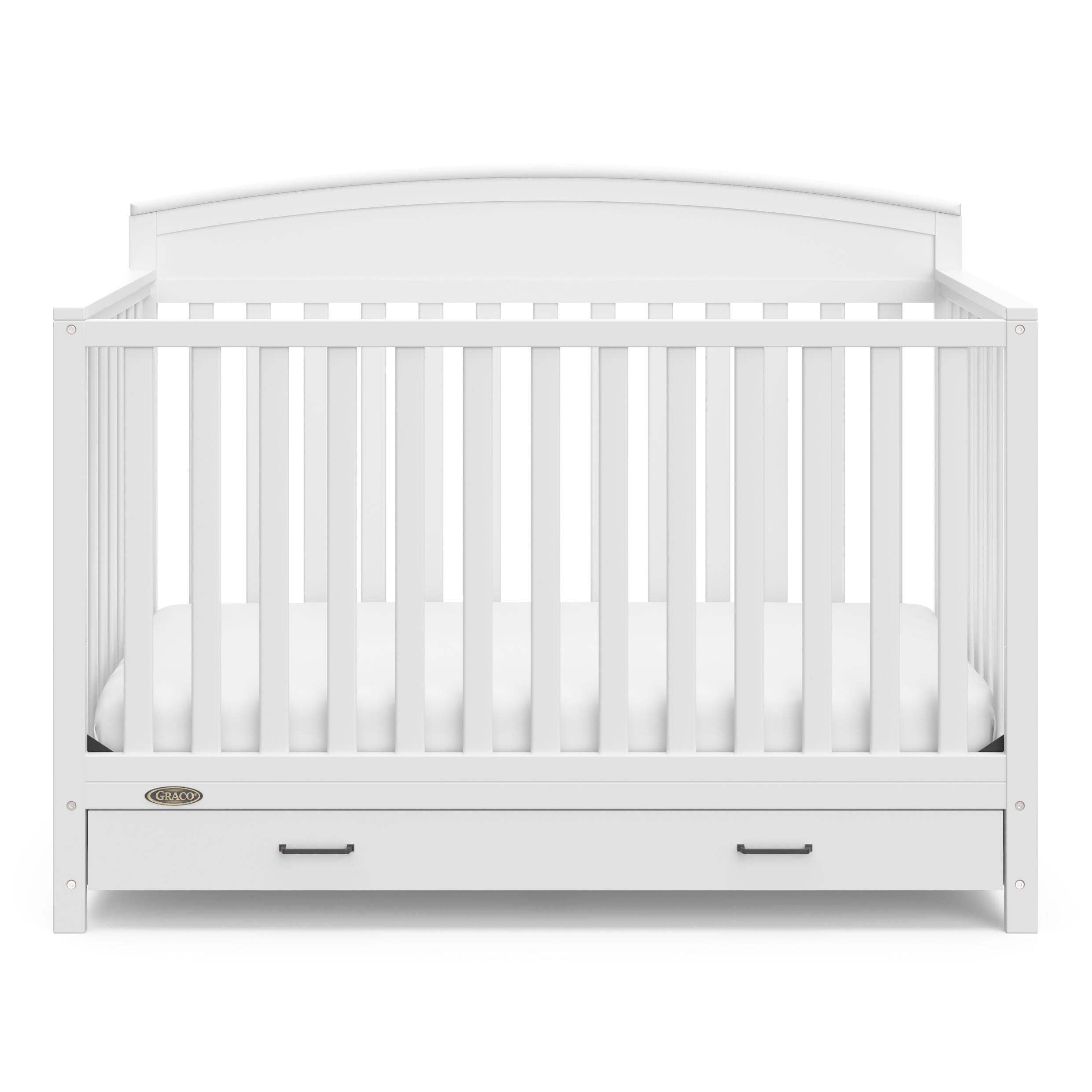 Graco Benton 5-in-1 Convertible Crib with Drawer, White, large