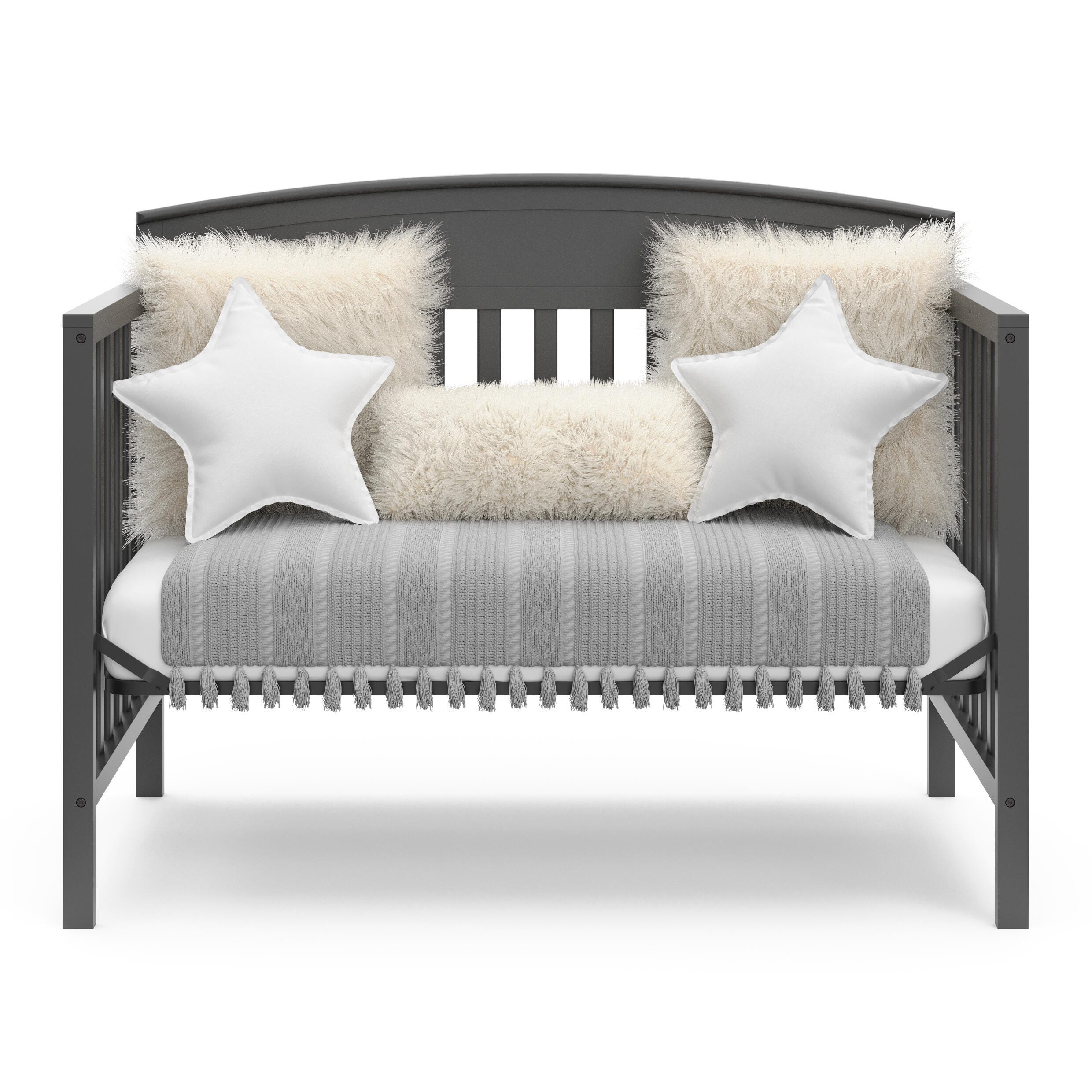 Graco Benton 5-in-1 Convertible Crib, Gray, large