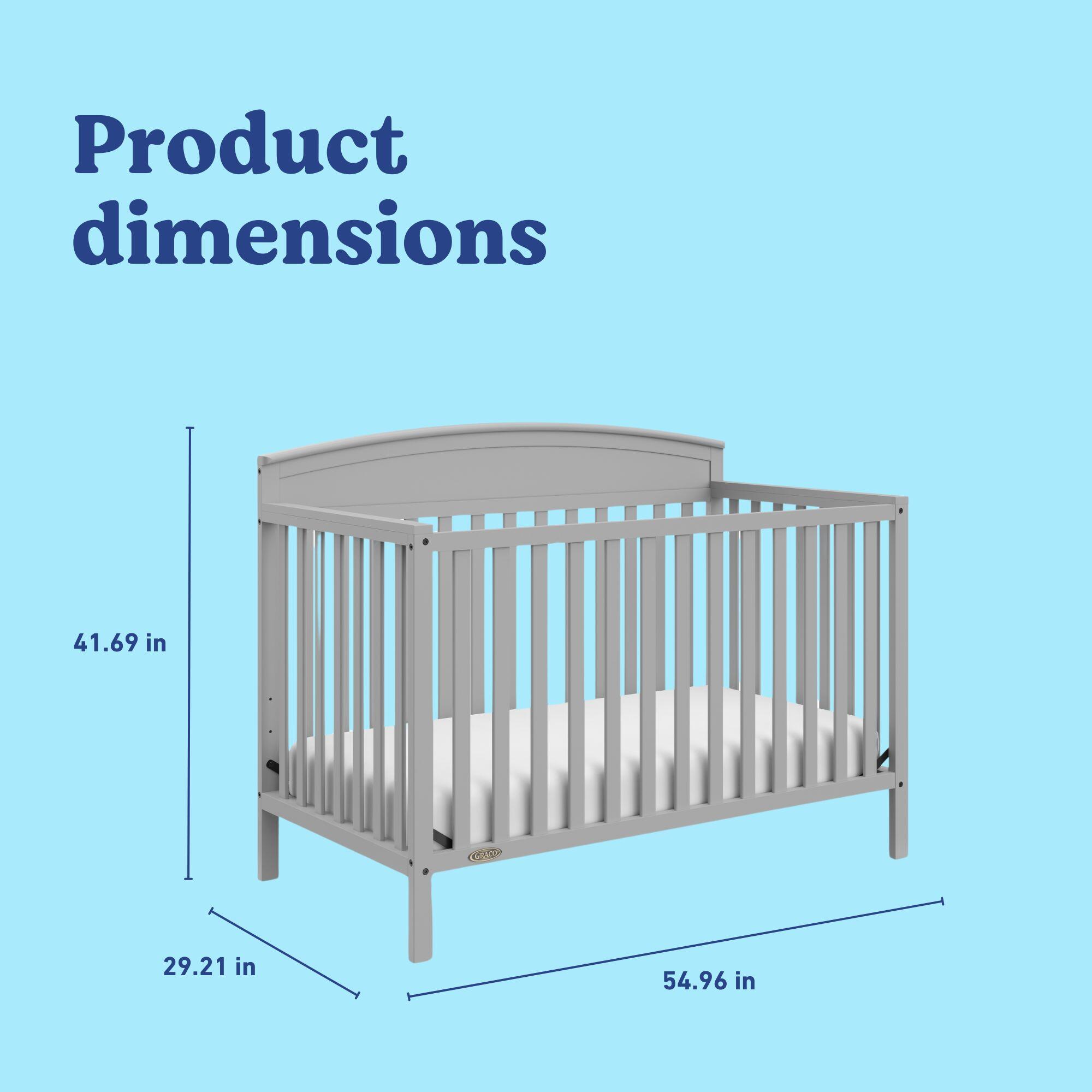 Graco Benton 5-in-1 Convertible Crib, Pebble Gray, large