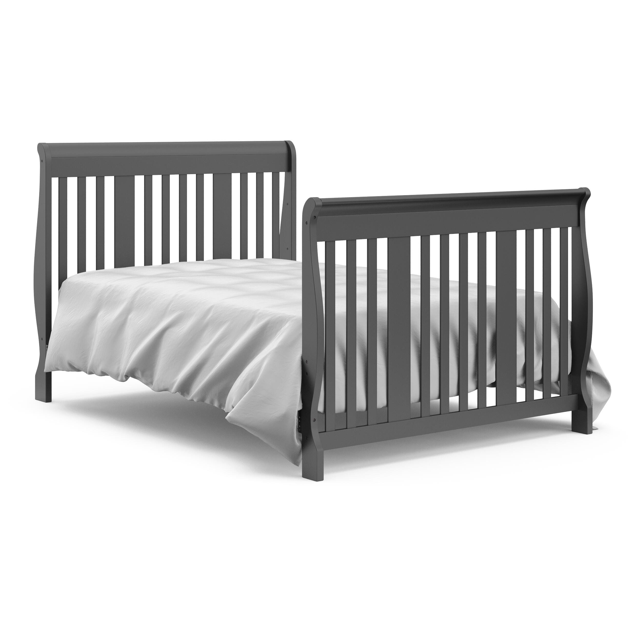 Storkcraft Portofino 5-in-1 Convertible Crib and Changer, Gray, large