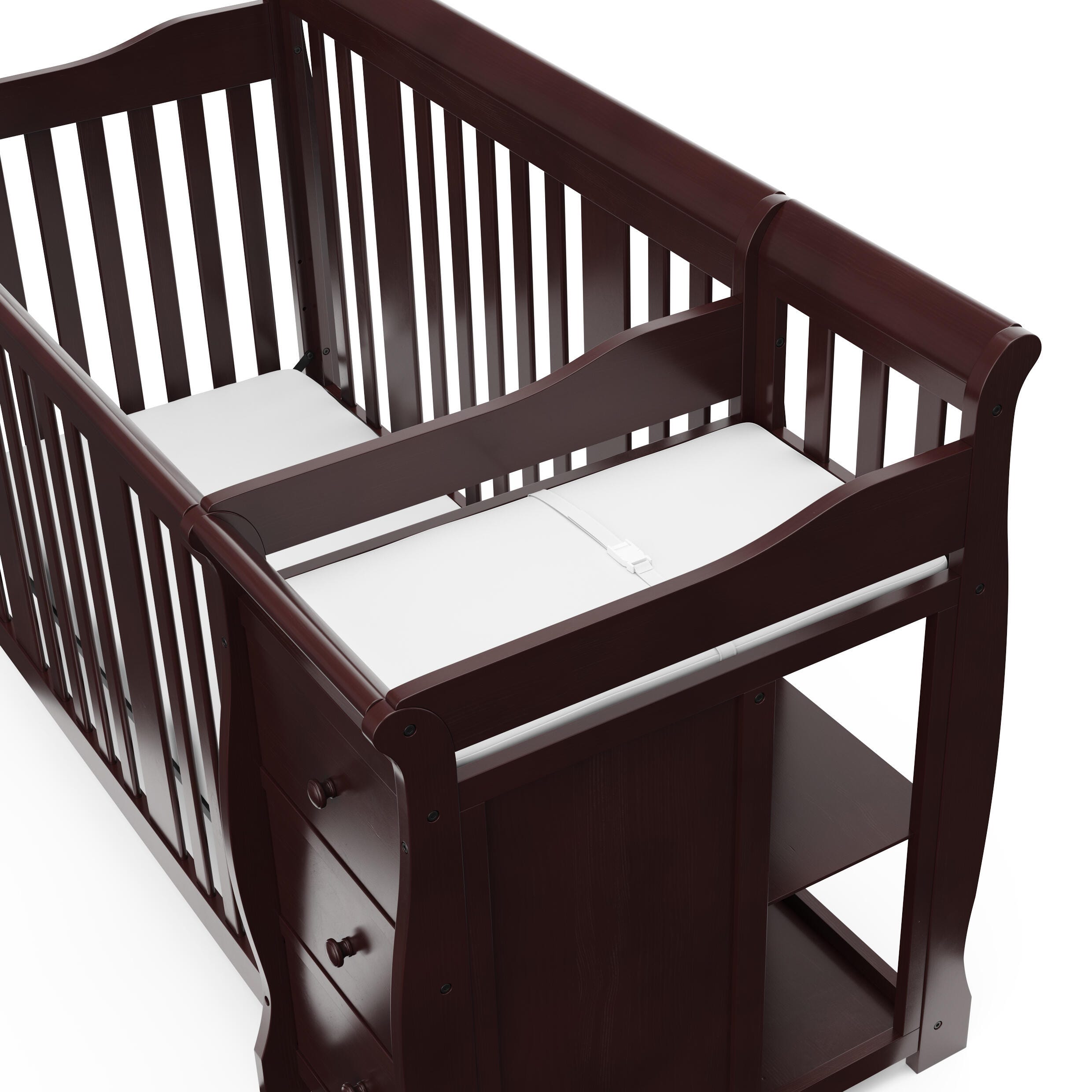 Storkcraft Portofino 5-in-1 Convertible Crib and Changer, Espresso, large
