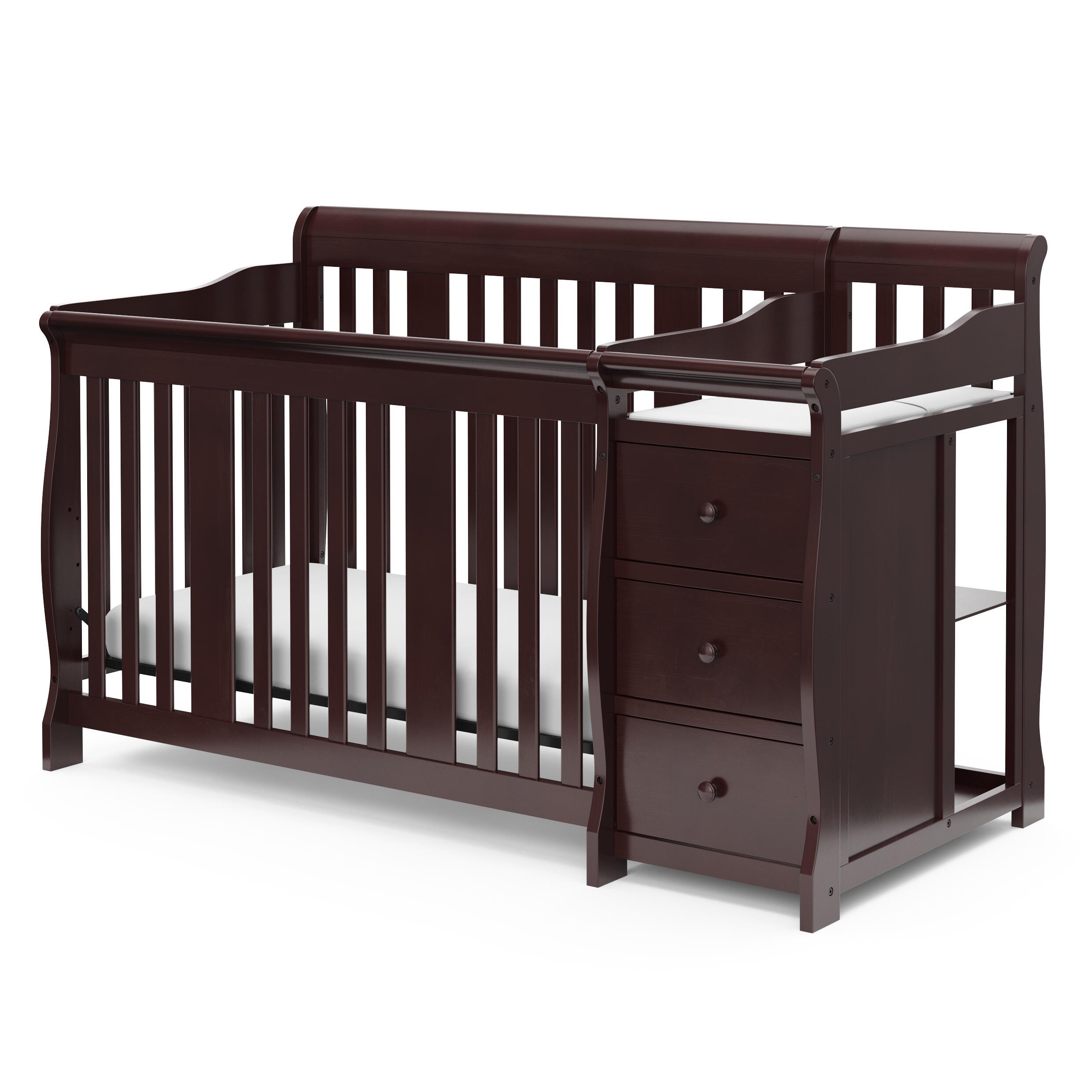 Storkcraft Portofino 5-in-1 Convertible Crib and Changer, Espresso, large