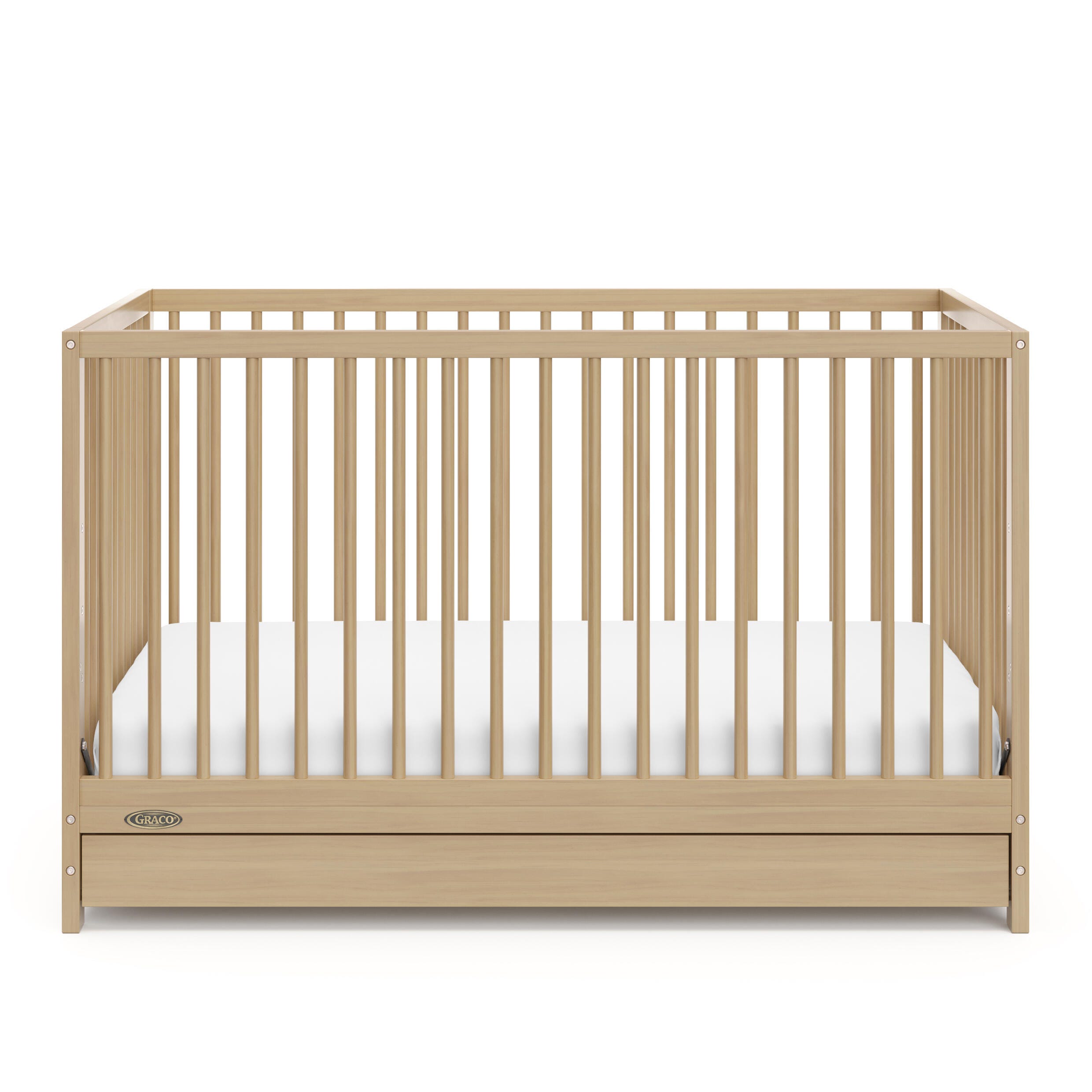 Graco Teddi 5-in-1 Convertible Crib with Drawer, Driftwood, large