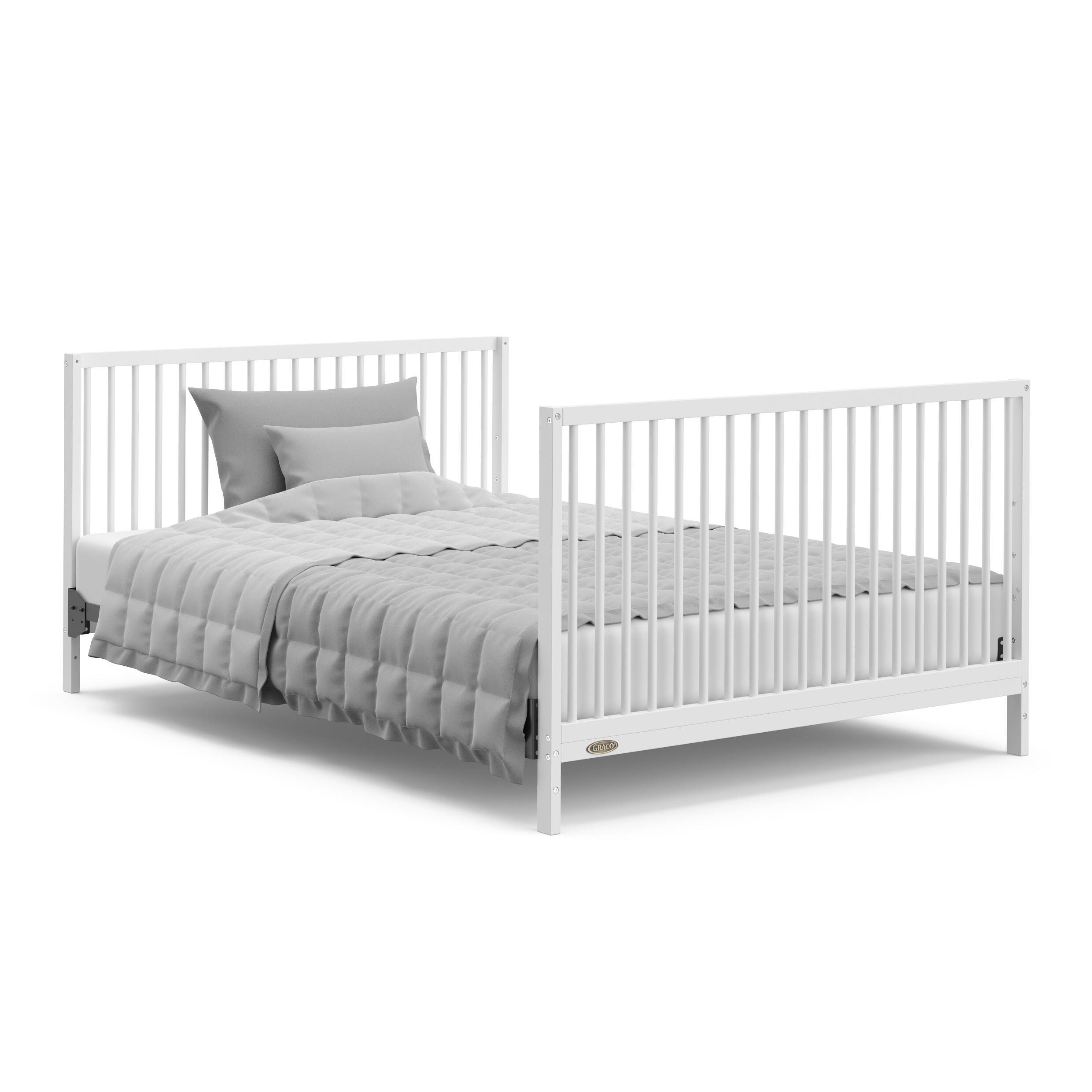 Graco Teddi 5-in-1 Convertible Crib with Drawer, White, large