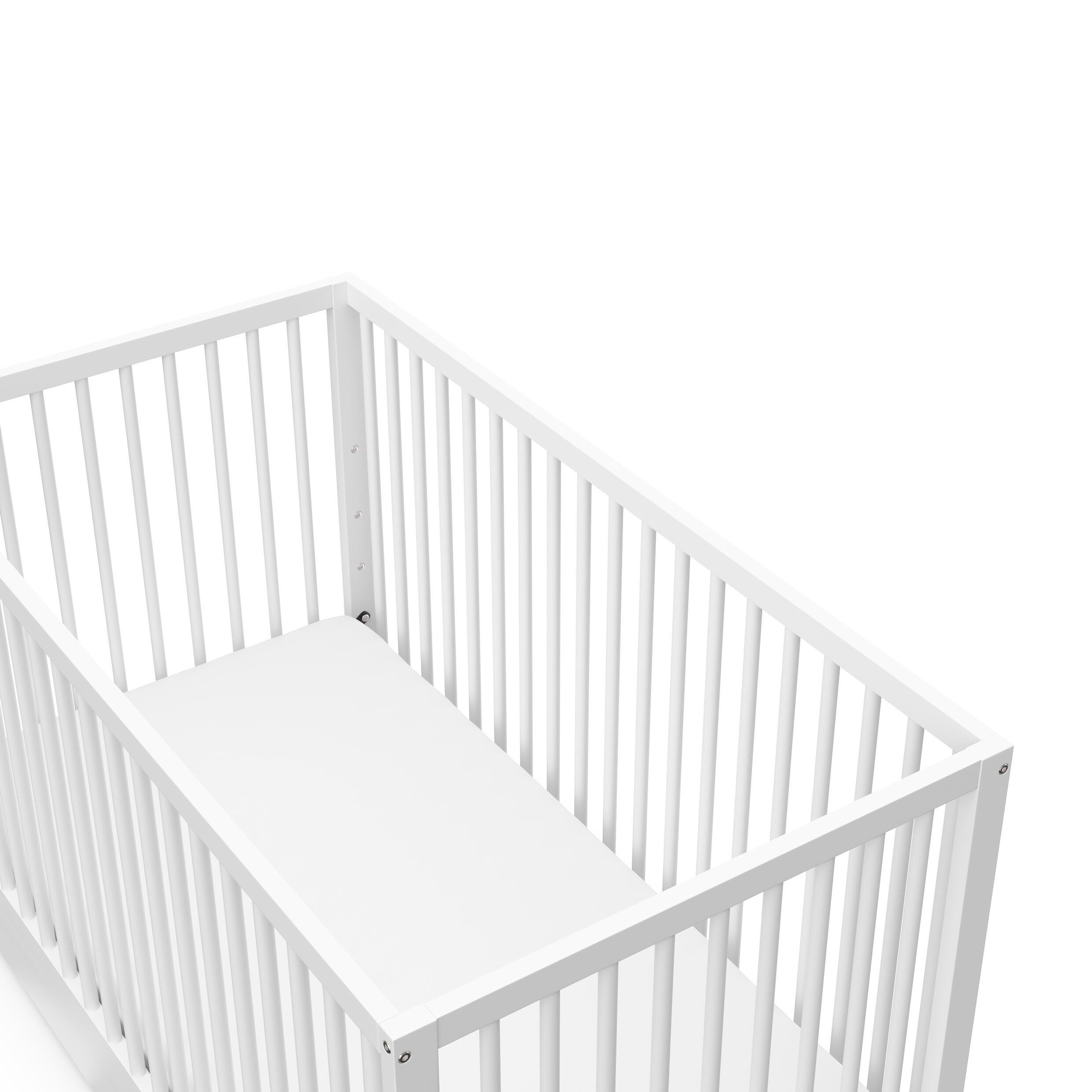 Graco Teddi 5-in-1 Convertible Crib with Drawer, White, large