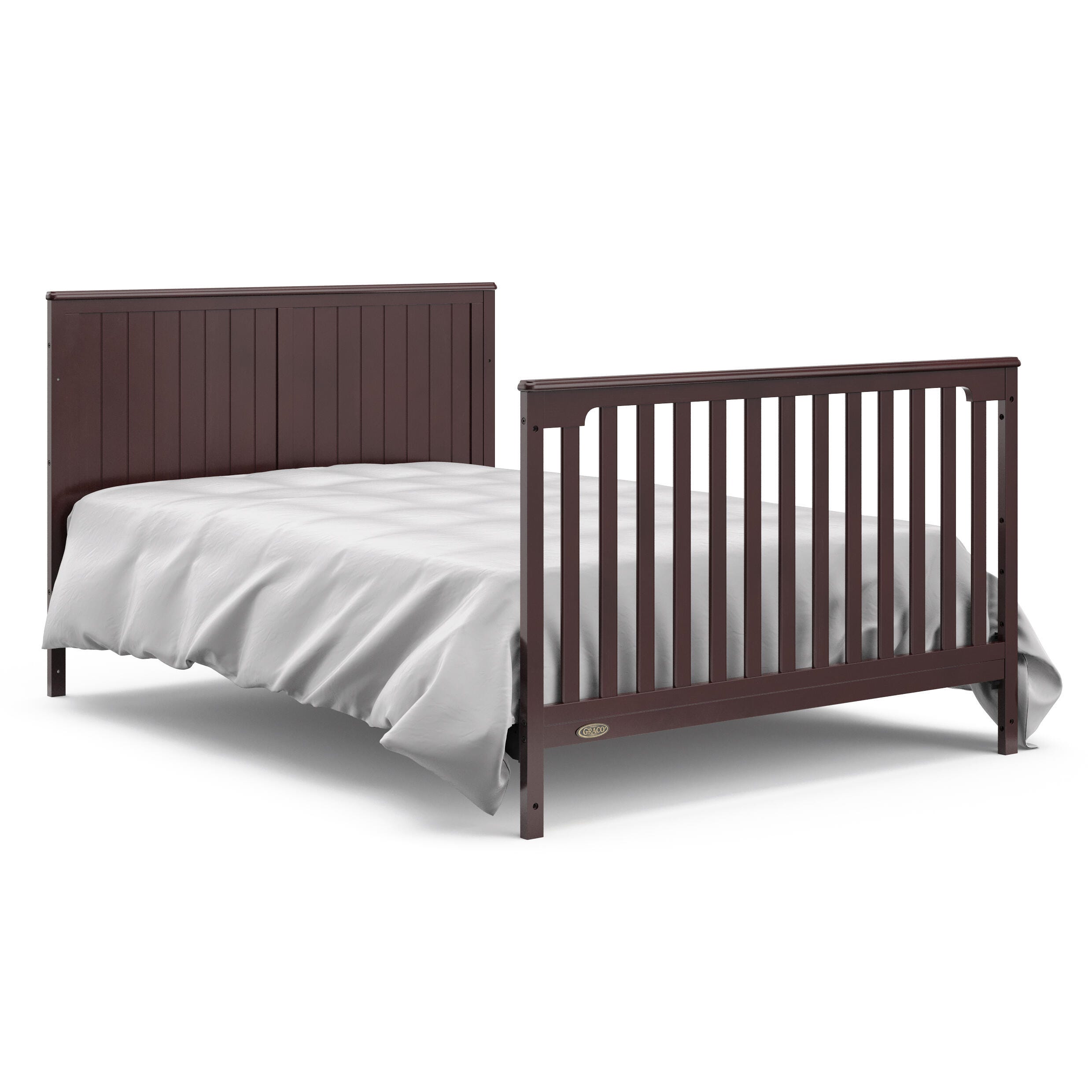 Graco Hadley 5-in-1 Convertible Crib and Changer, Espresso, large