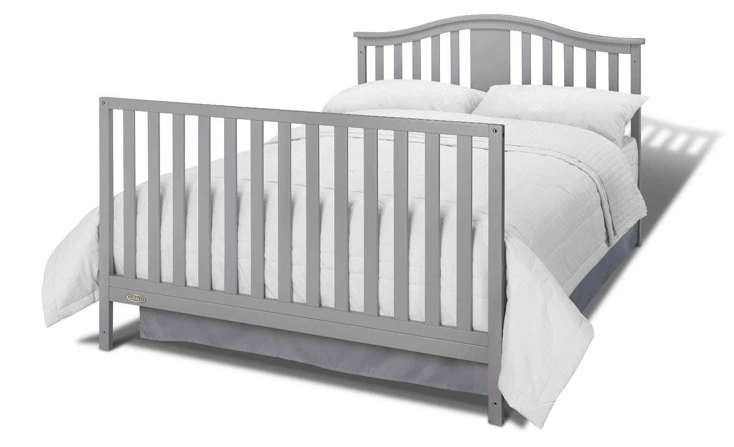 Graco Solano 5-in-1 Convertible Crib and Changer, Pebble Gray, large