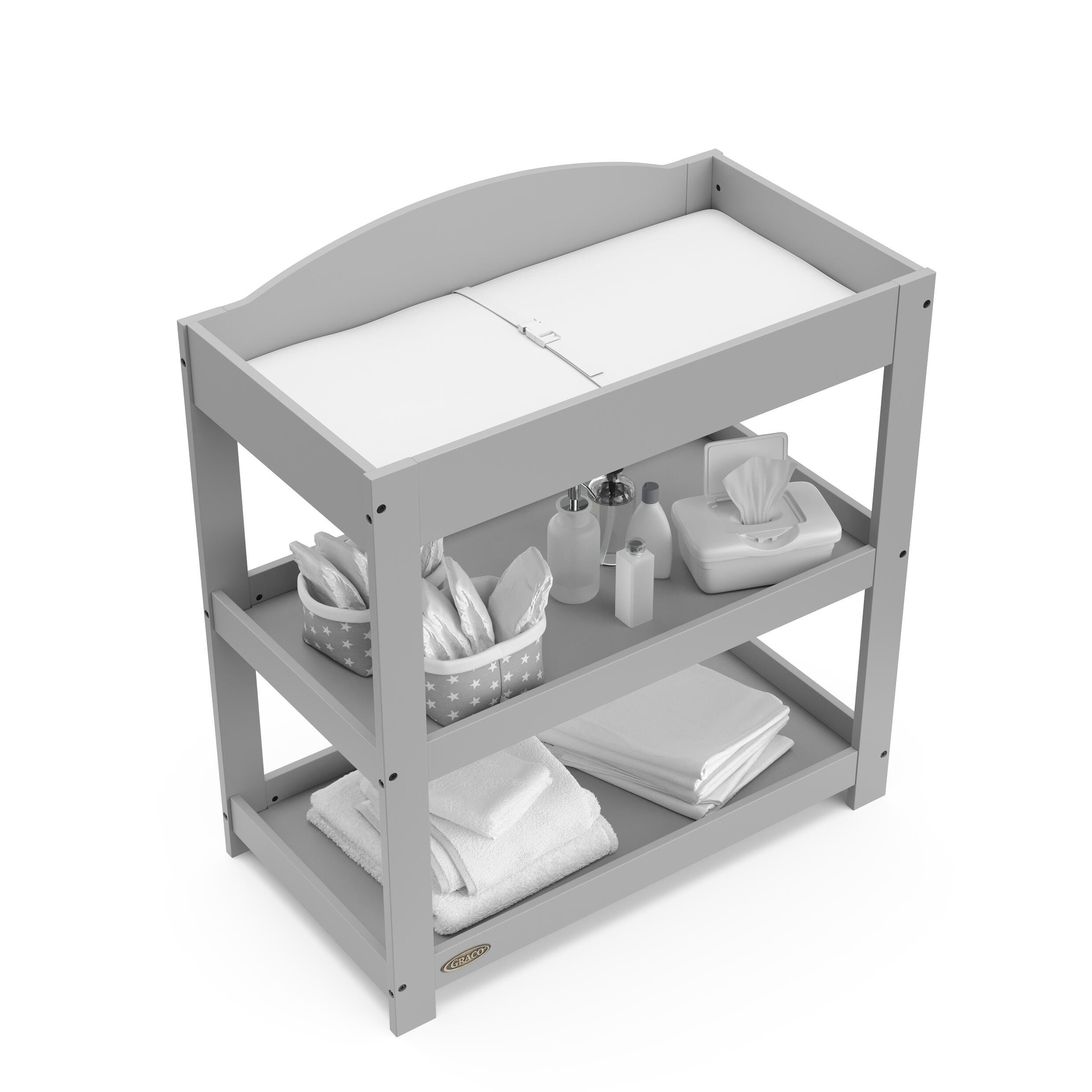 Graco Customizable Changing Table, Pebble Gray, large