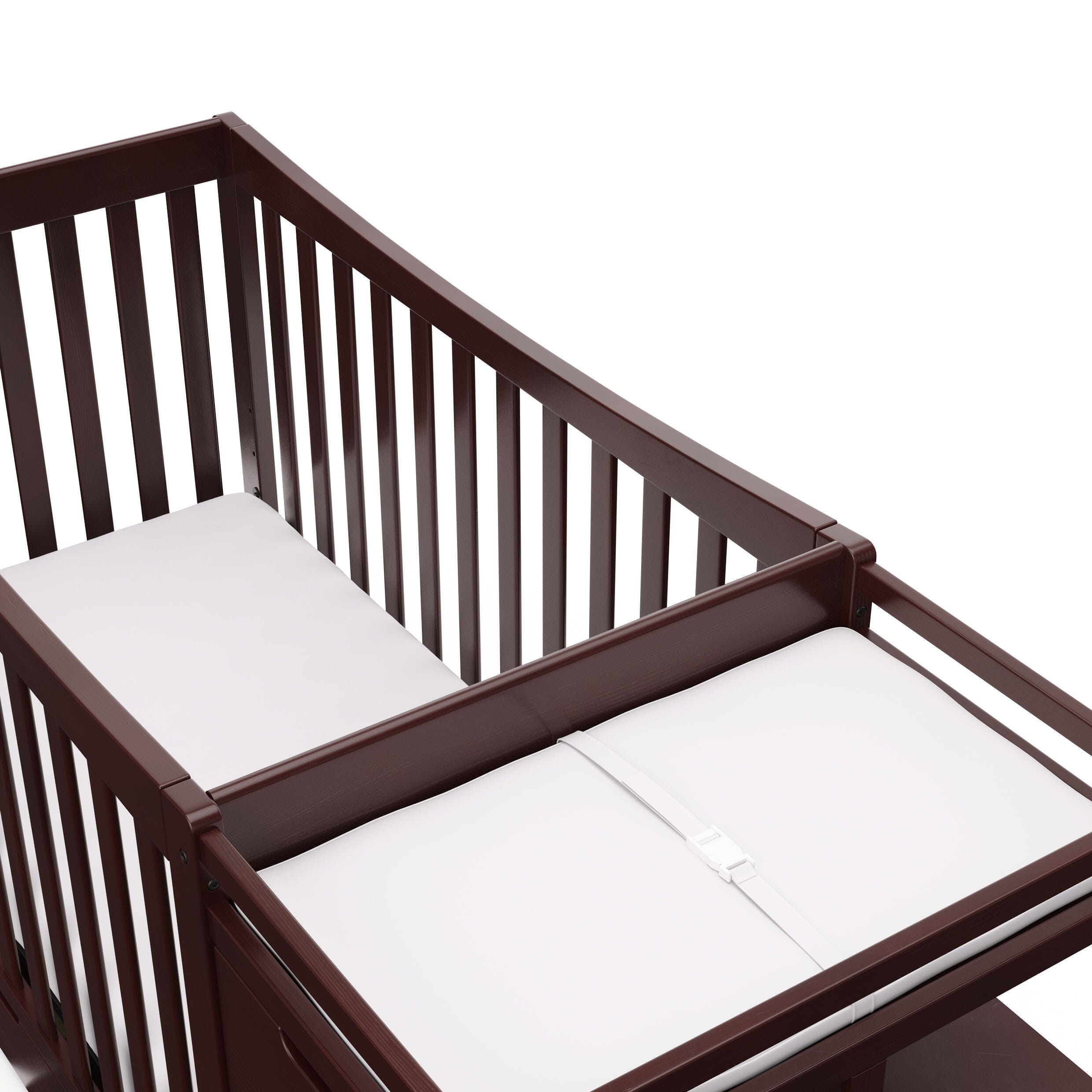 Graco Remi 4-in-1 Convertible Crib and Changer, Espresso, large