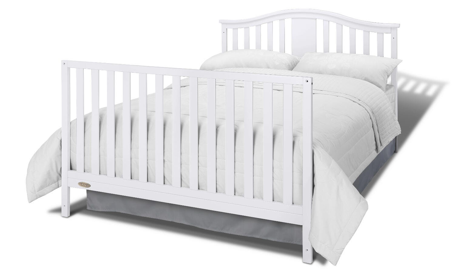 Graco Solano 5-in-1 Convertible Crib and Changer, White, large