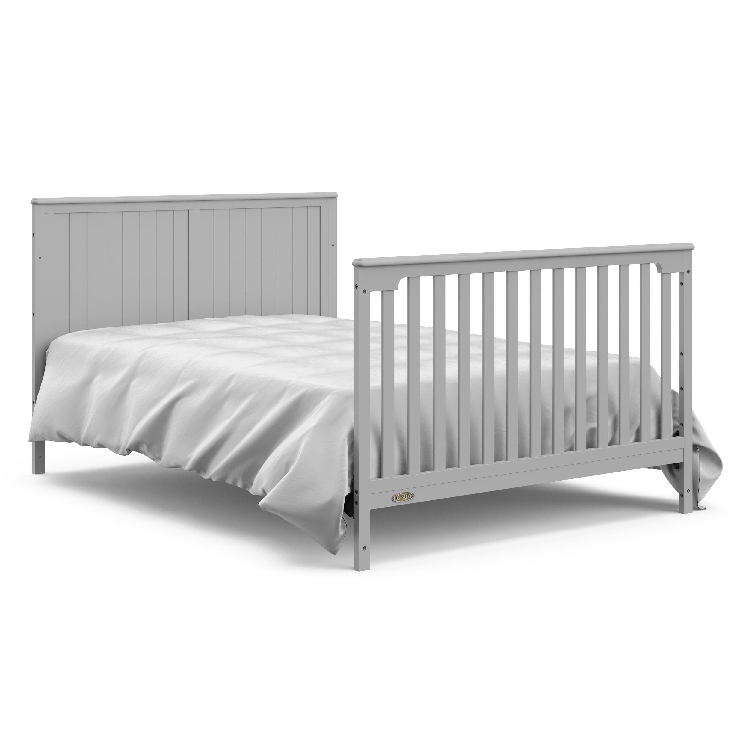 Graco Hadley 5-in-1 Convertible Crib and Changer, Pebble Gray, large