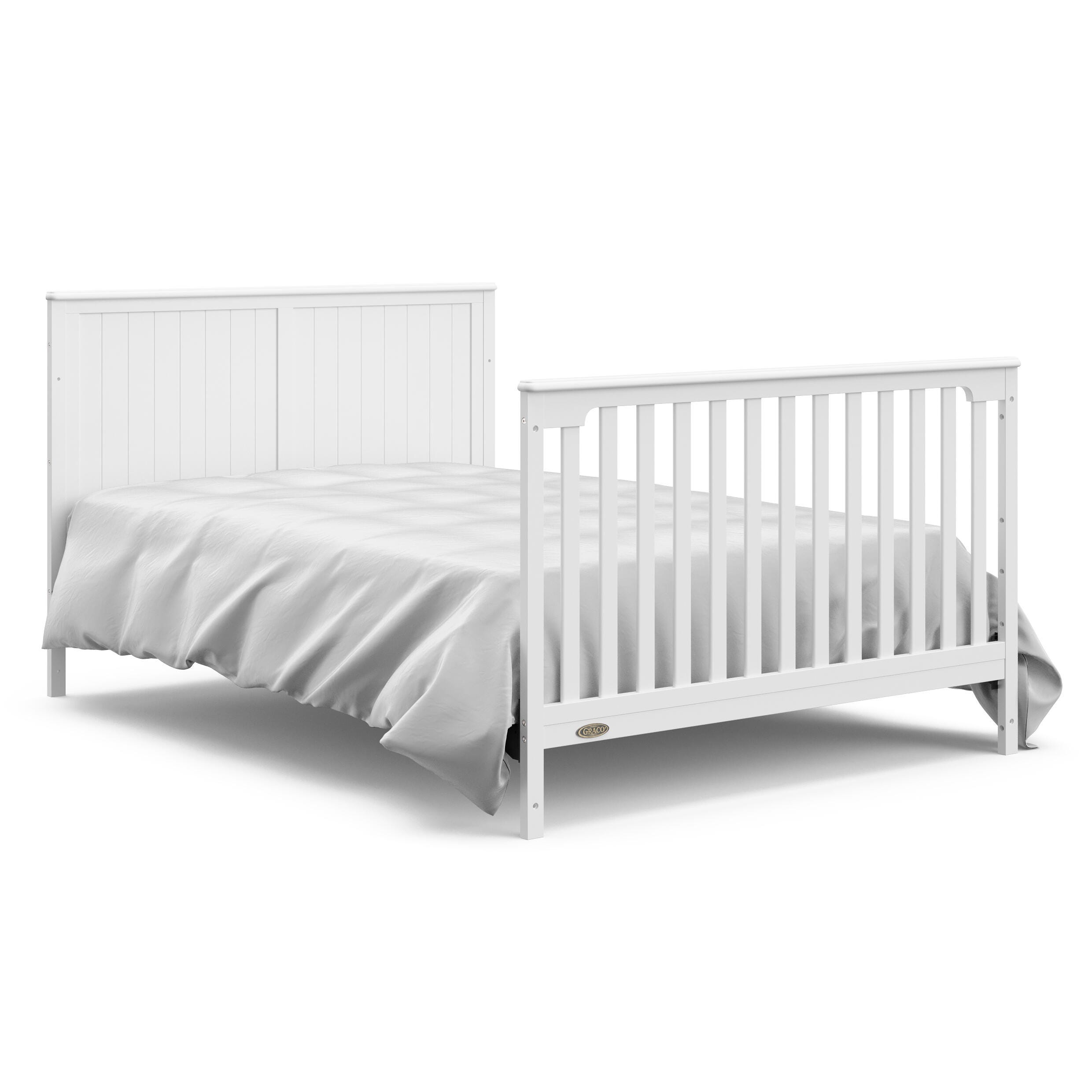 Graco Hadley 5-in-1 Convertible Crib and Changer, White, large
