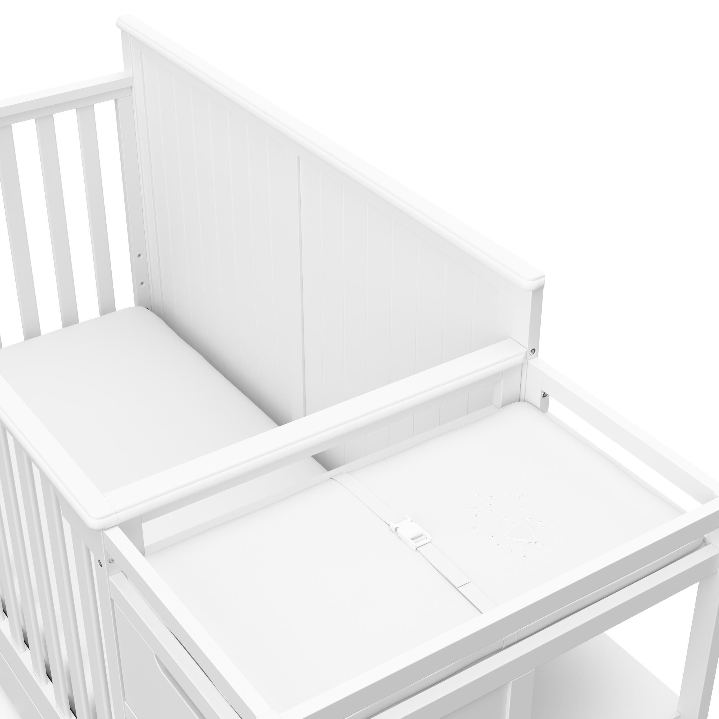 Graco Hadley 5-in-1 Convertible Crib and Changer, White, large