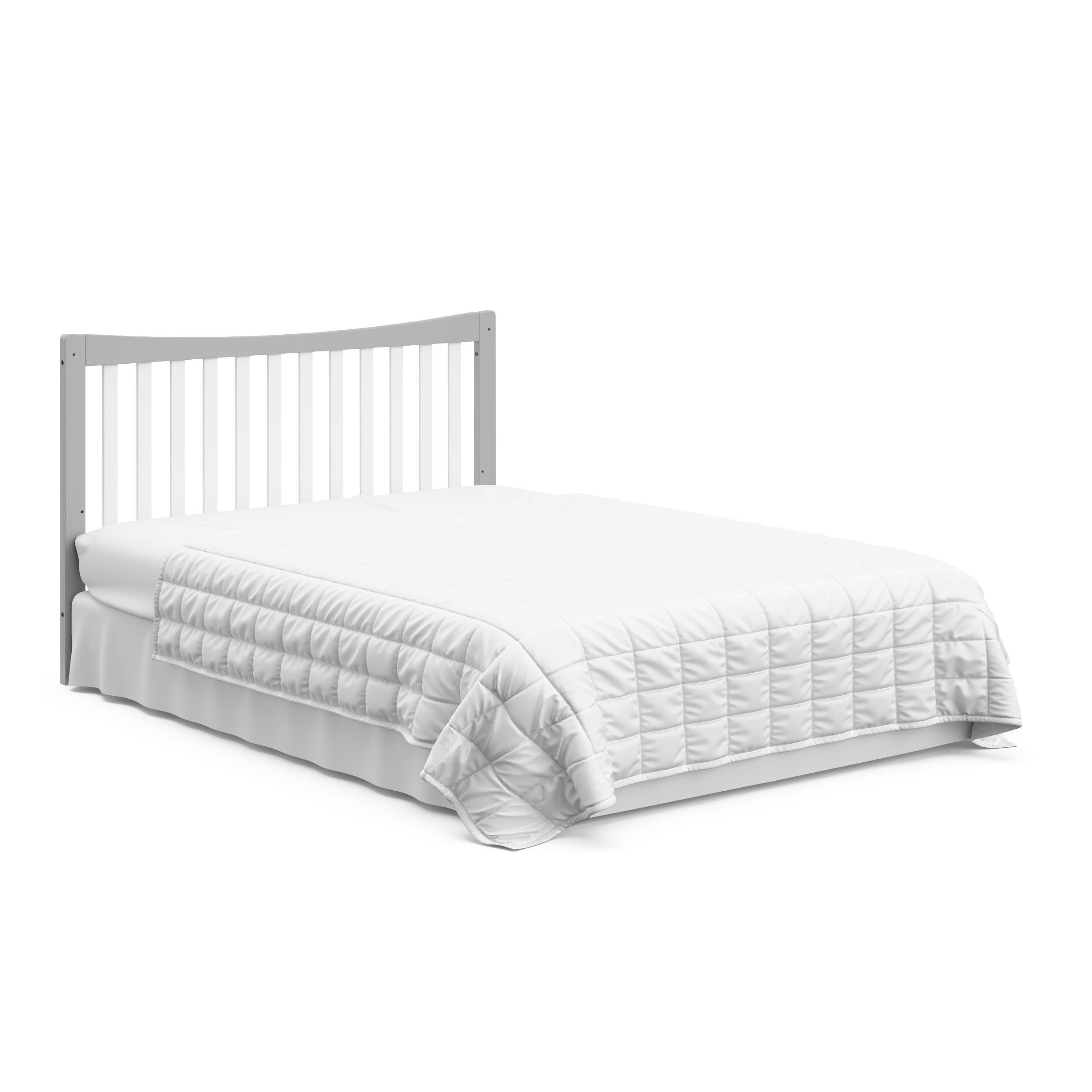 Graco Remi 4-in-1 Convertible Crib and Changer, Pebble Gray/White, large