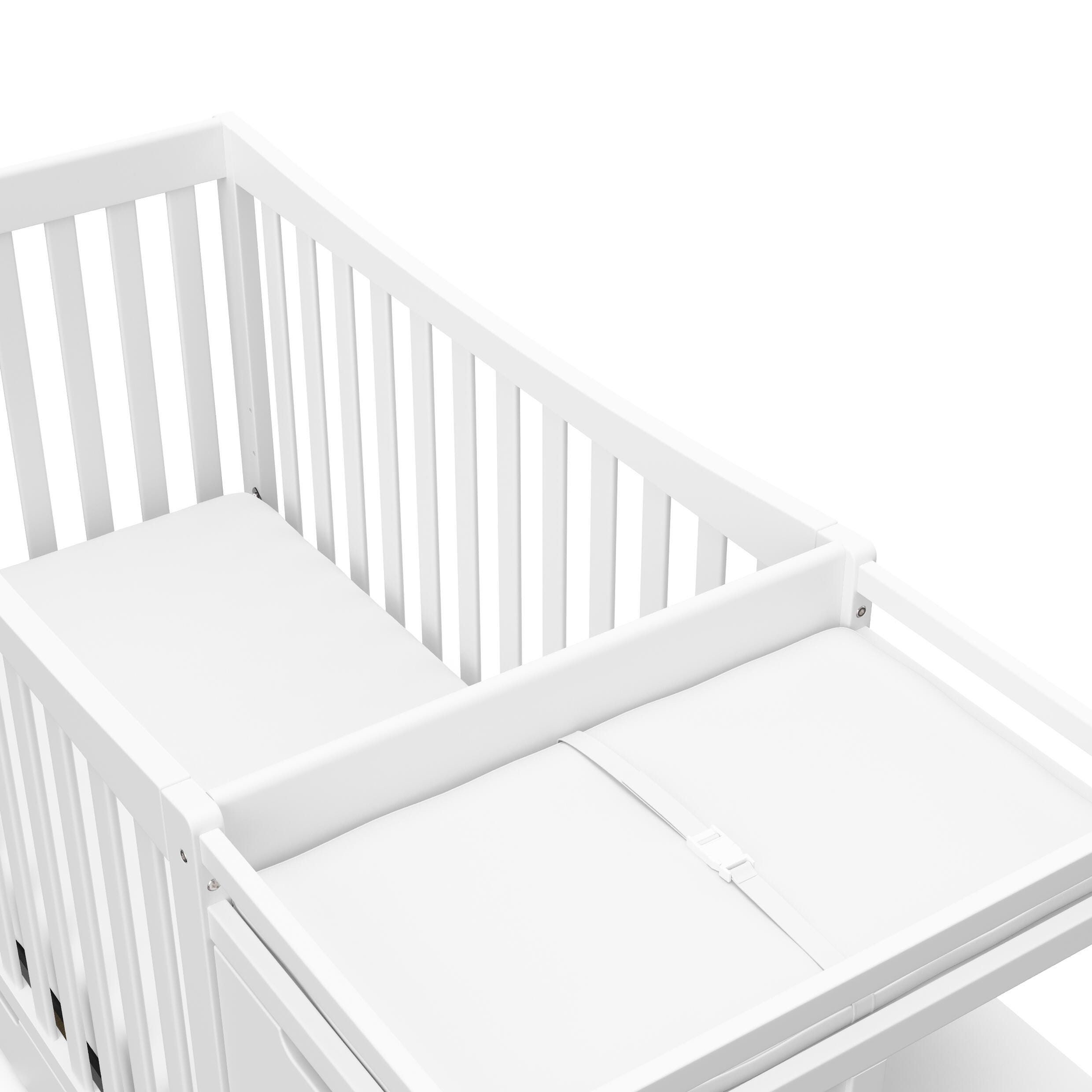 Graco Remi 4-in-1 Convertible Crib and Changer, White, large