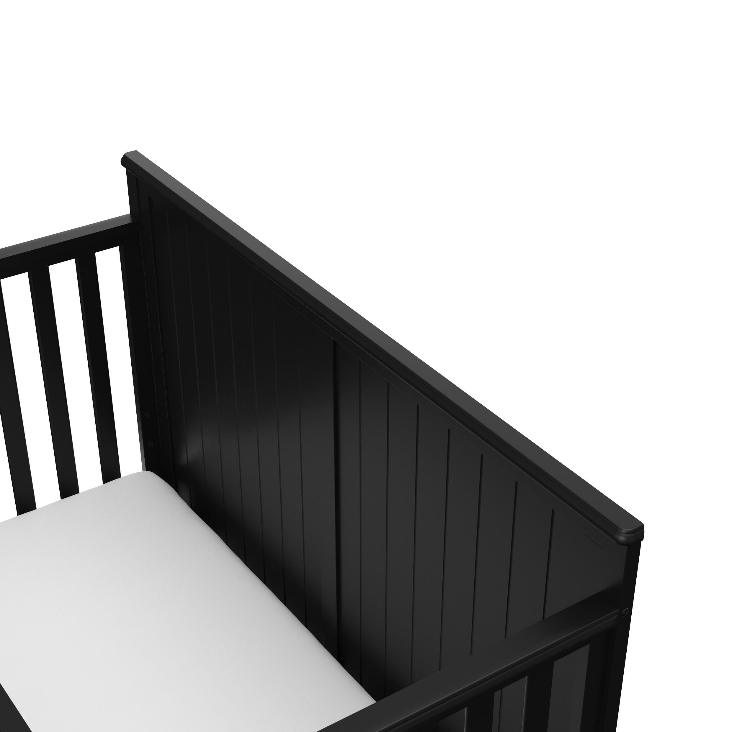 Graco Hadley 5-in-1 Convertible Crib with Drawer, Black, large