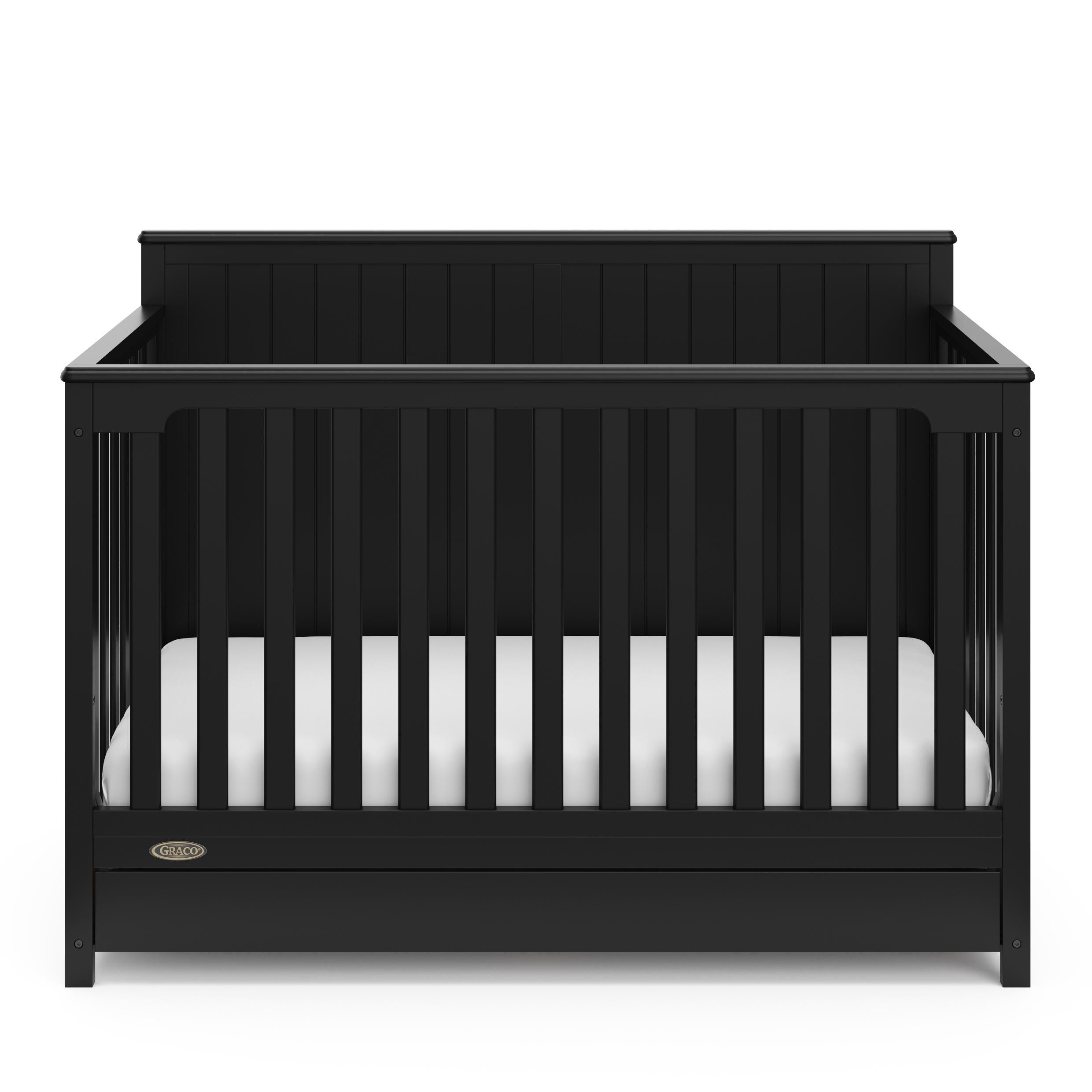 Graco Hadley 5-in-1 Convertible Crib with Drawer, Black, large
