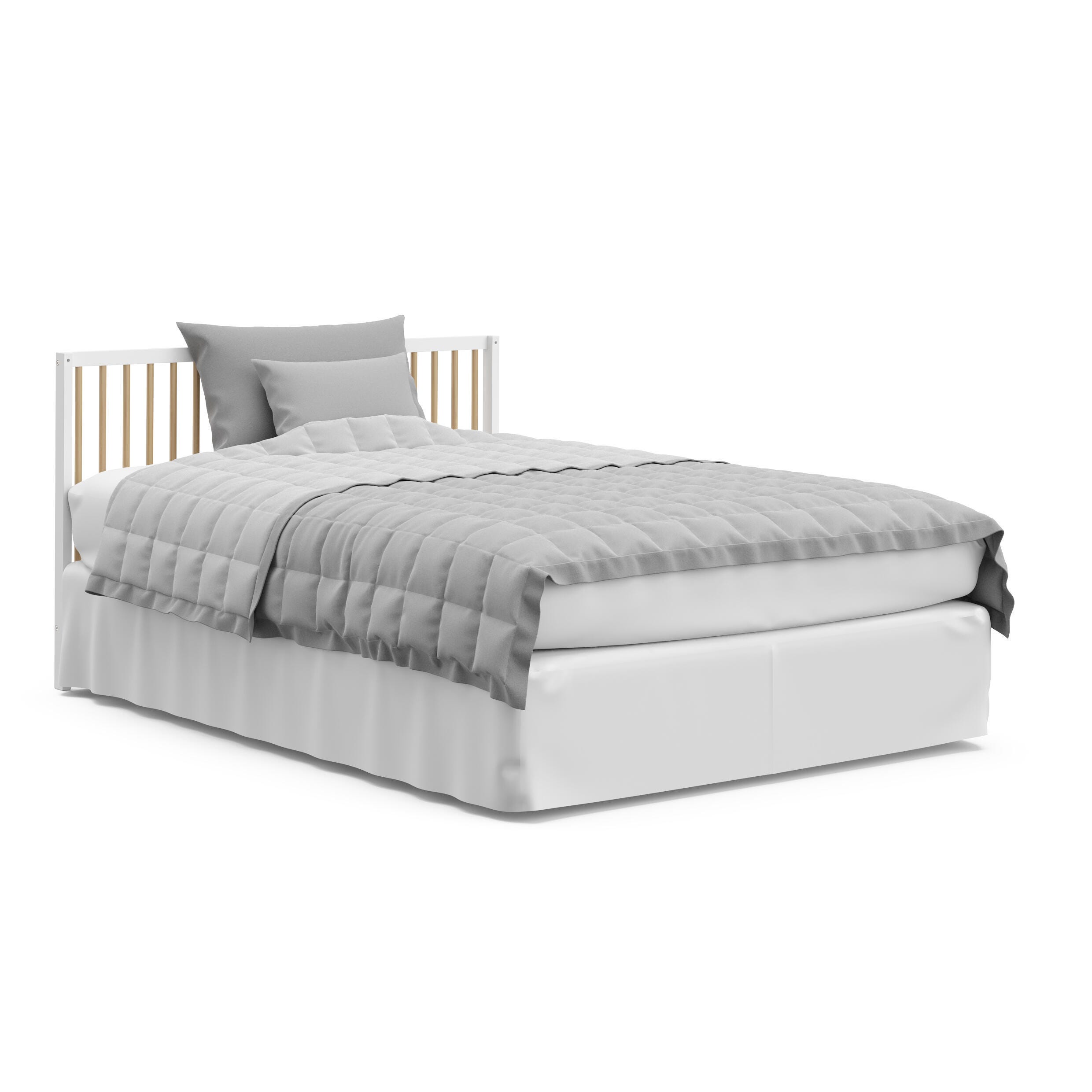 Graco Teddi 5-in-1 Convertible Crib with Drawer, White/Driftwood, large