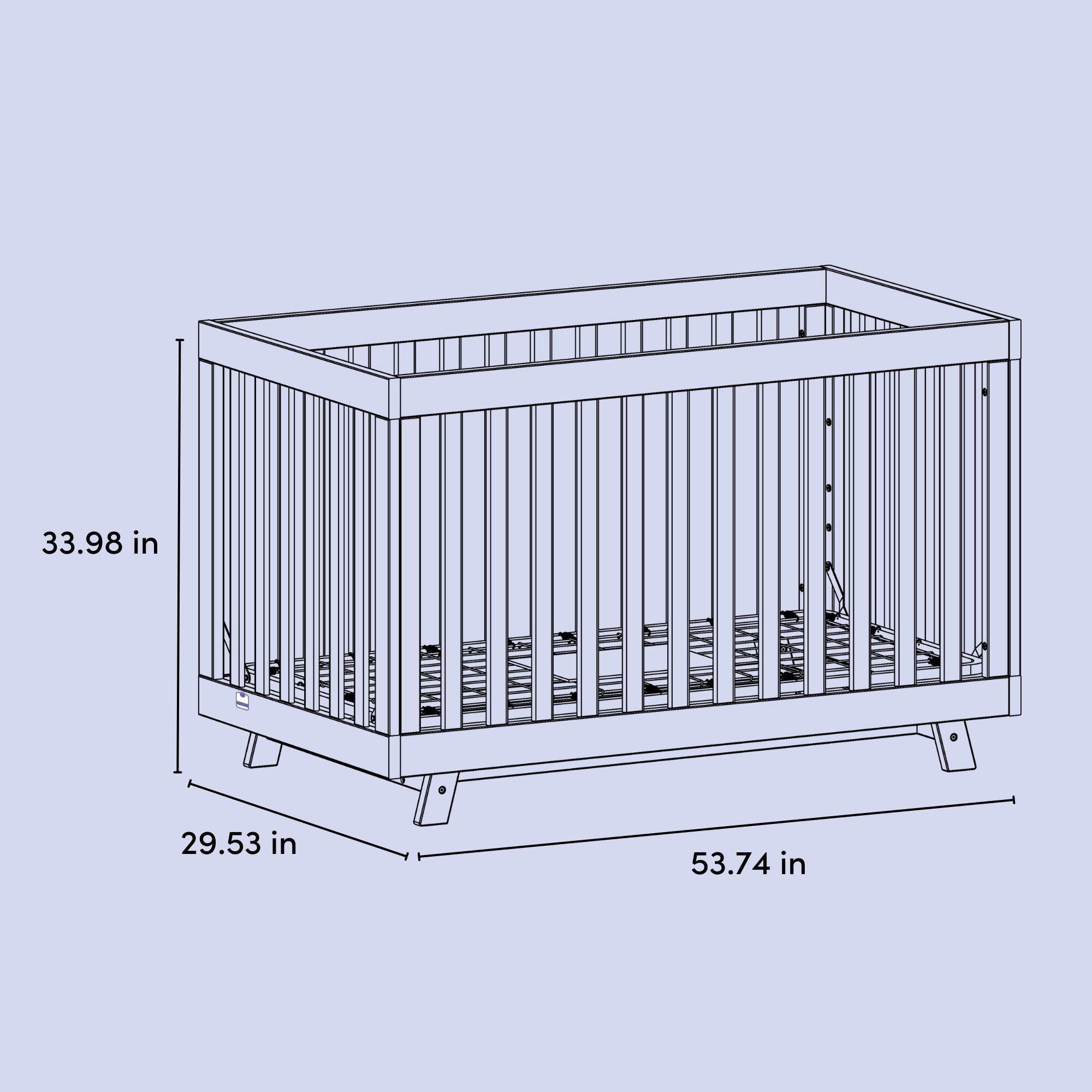 Storkcraft Beckett 3-in-1 Convertible Crib, White, large