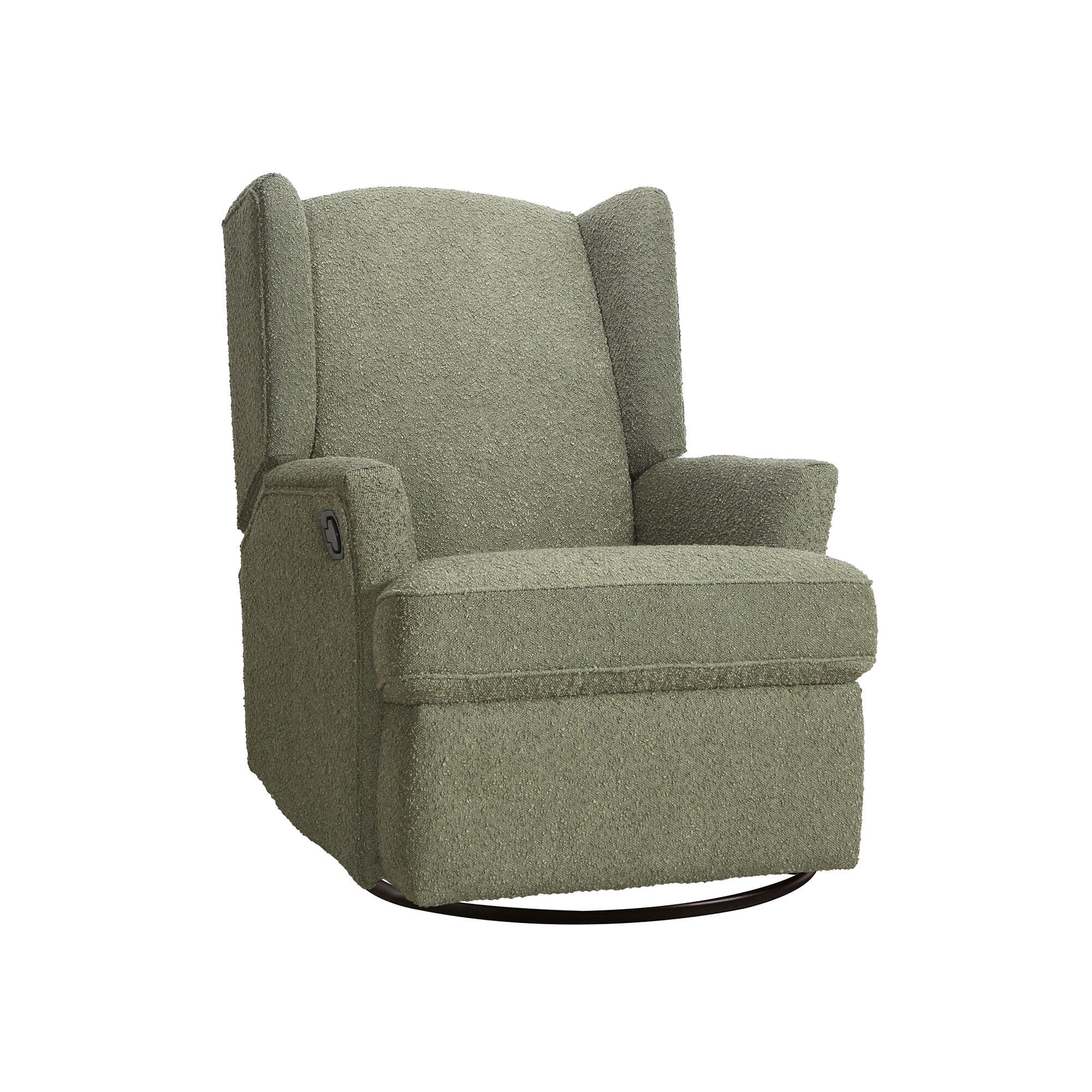 Hemingway Boucle Swivel Recliner, Sage Boucle, rollover