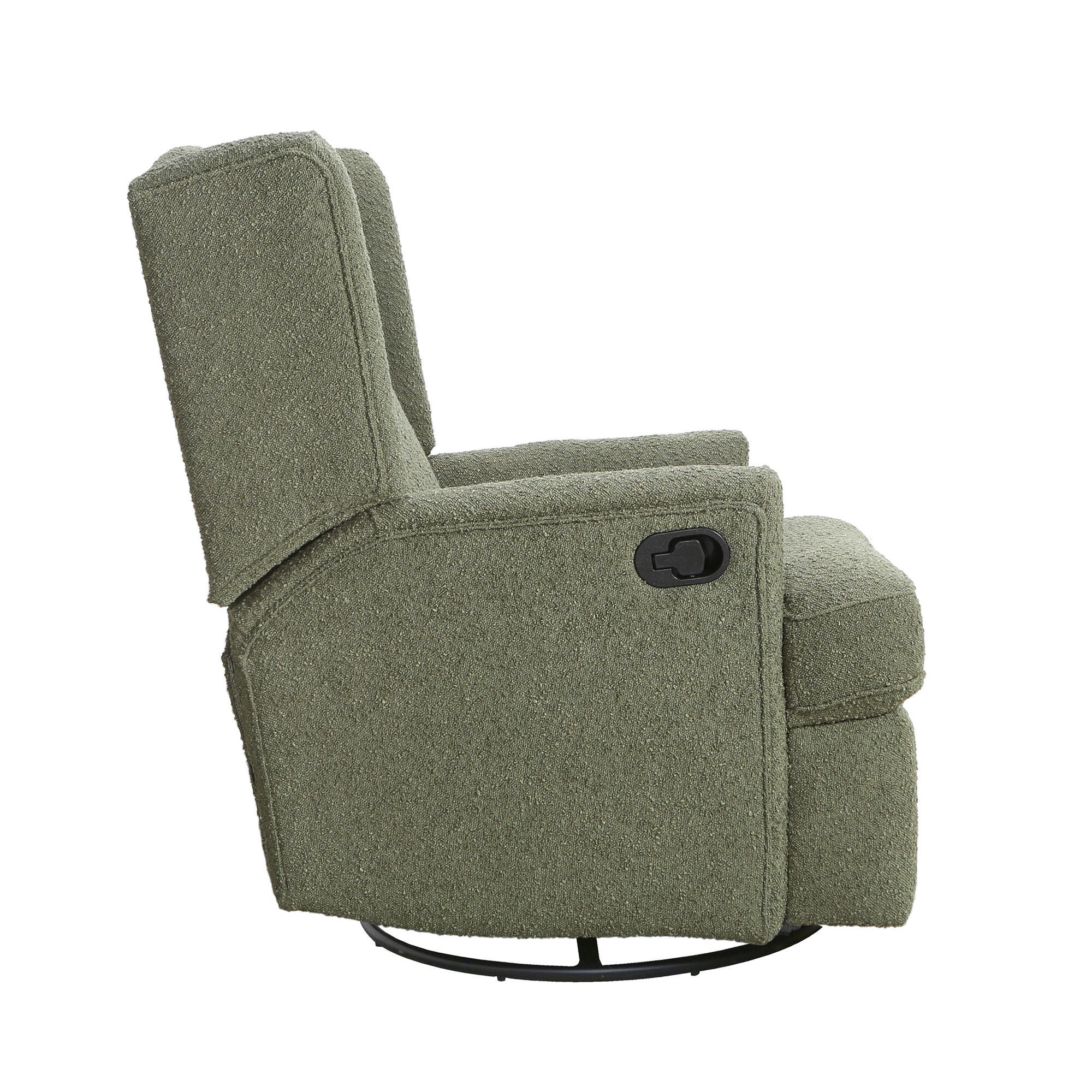 Hemingway Boucle Swivel Recliner, Sage Boucle, large