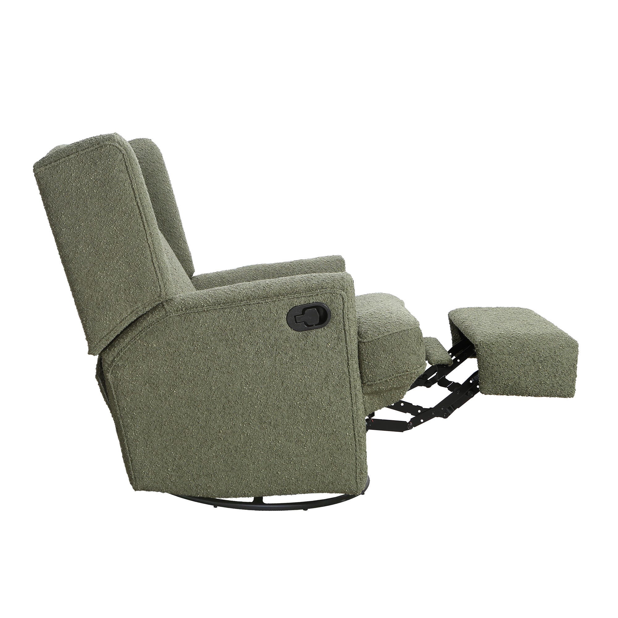 Hemingway Boucle Swivel Recliner, Sage Boucle, large