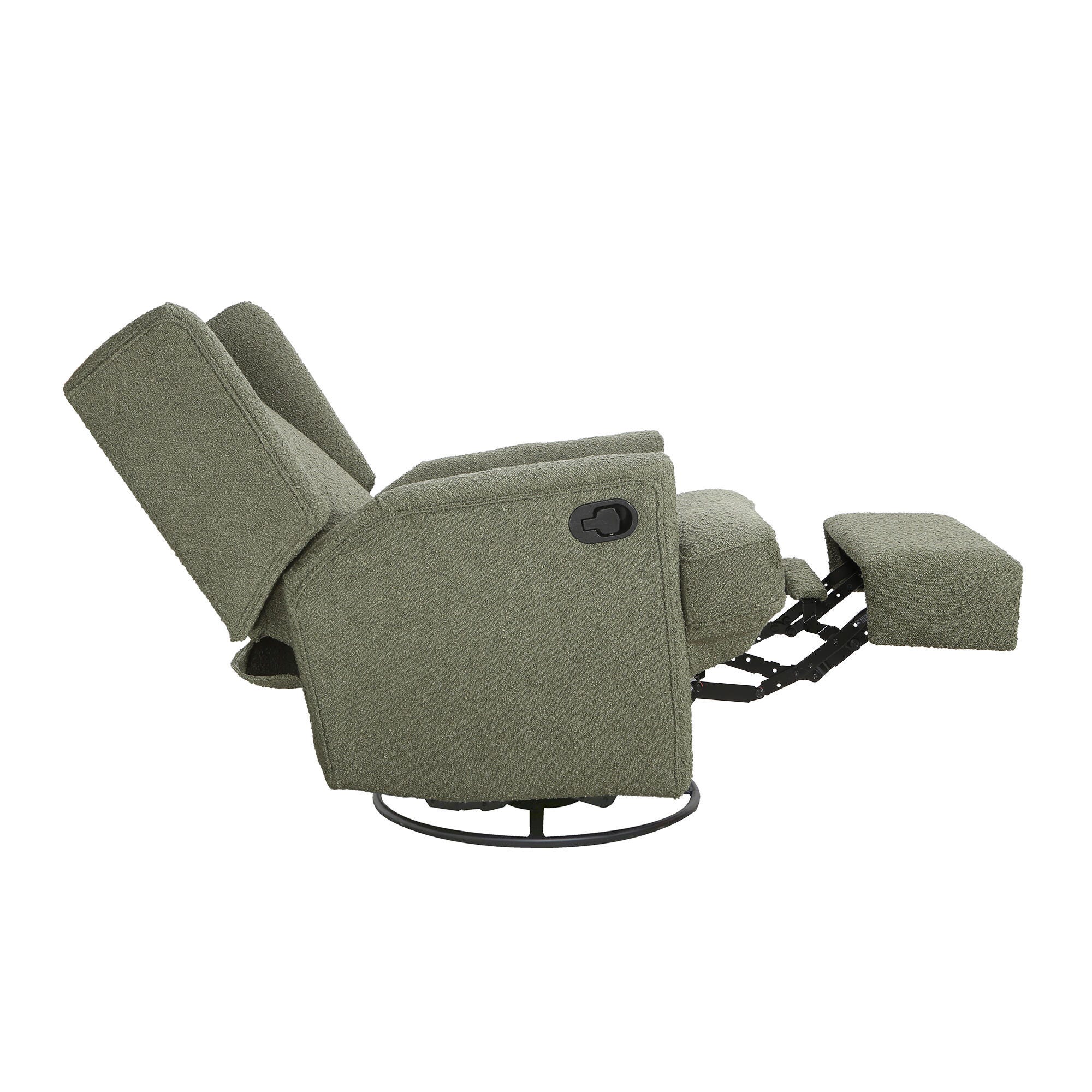 Hemingway Boucle Swivel Recliner, Sage Boucle, large